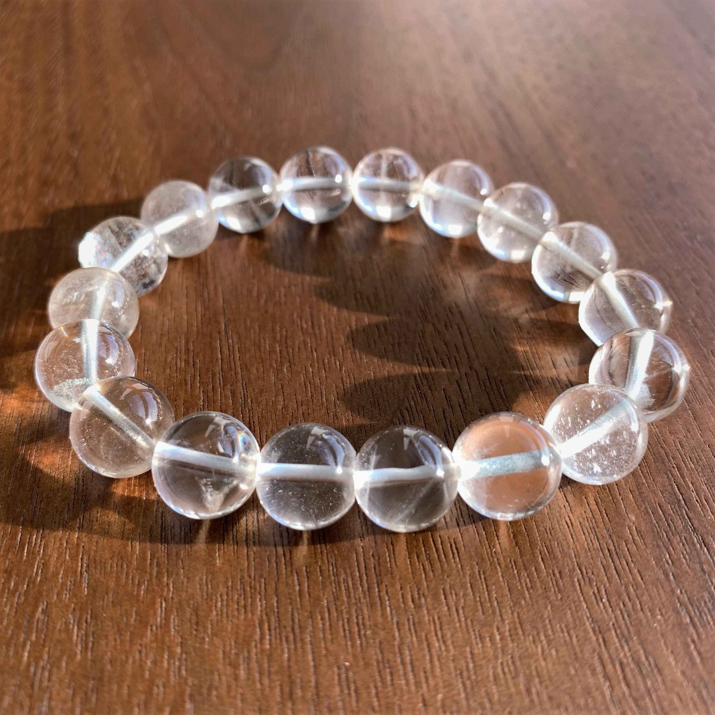 High Quality White Phantom Quartz Layering Pattern Bracelet in 9 to 11MM