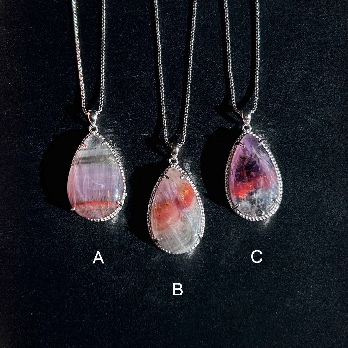 Rare Natural Auralite 925 Sterling Silver Pendant (chain excluded)