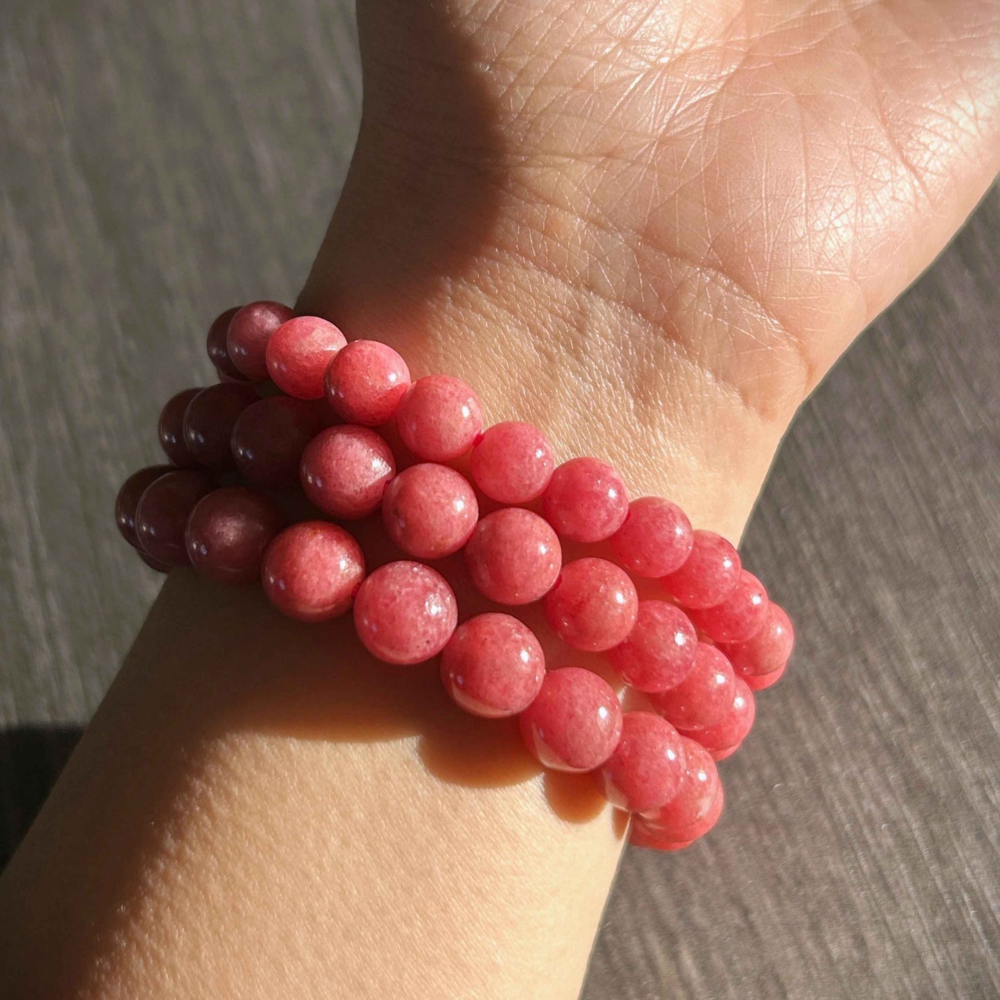 Top Quality Natural Rhodonite Bracelet in 7 to 10MM