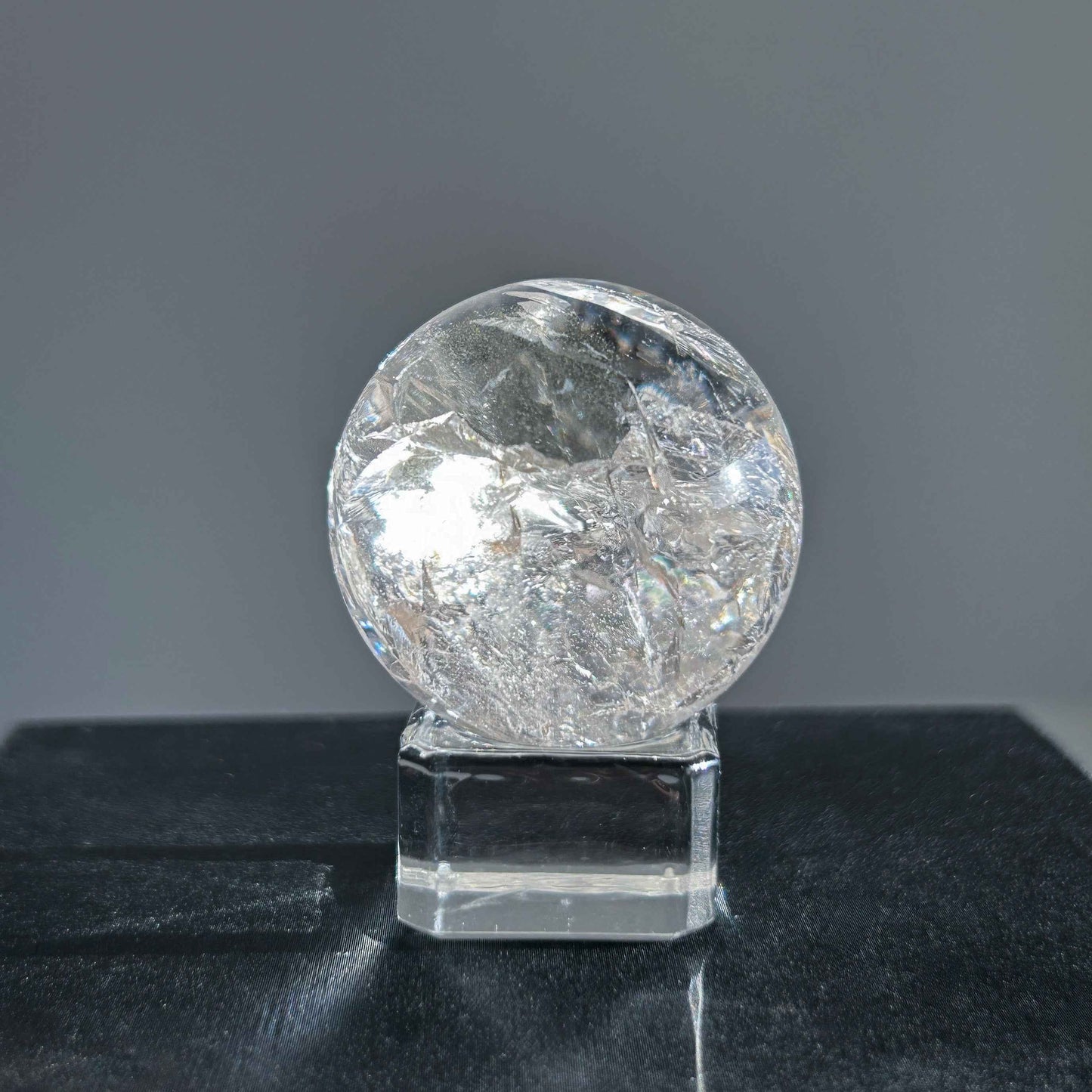 Clear Quartz with Rainbow Crystal Sphere 37mm