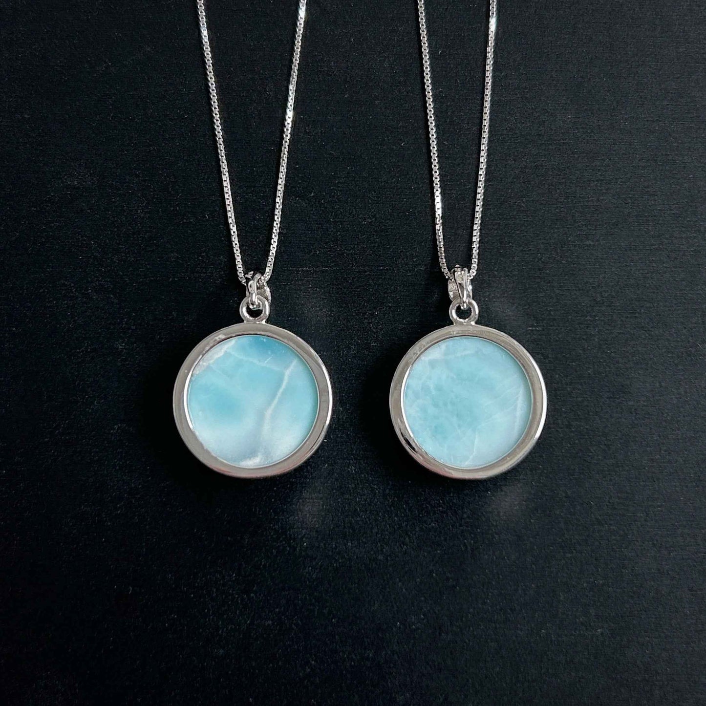 Rare High Quality Larimar 925 Sterling Silver Pendant (chain excluded)