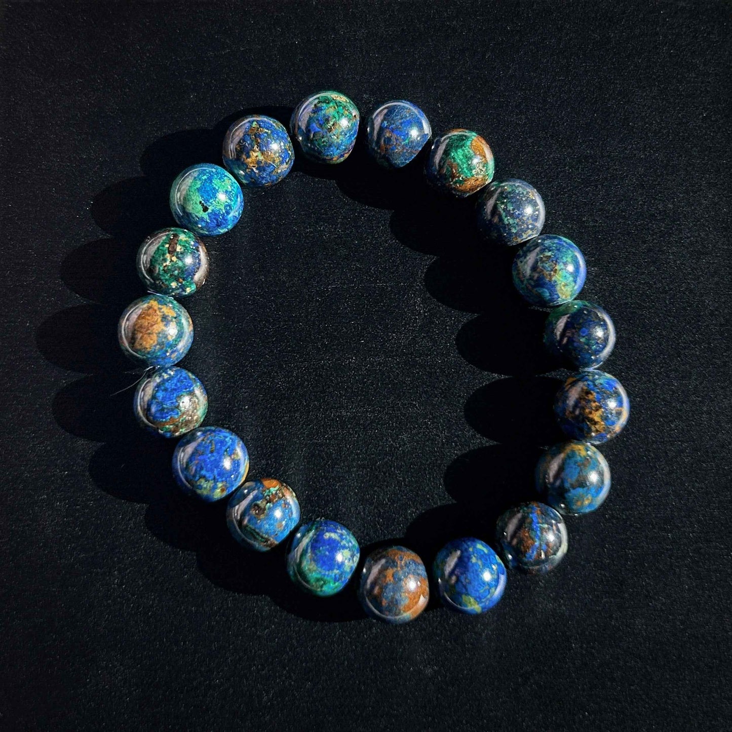 Rare Natural Azurite Bracelet in 9 & 10MM