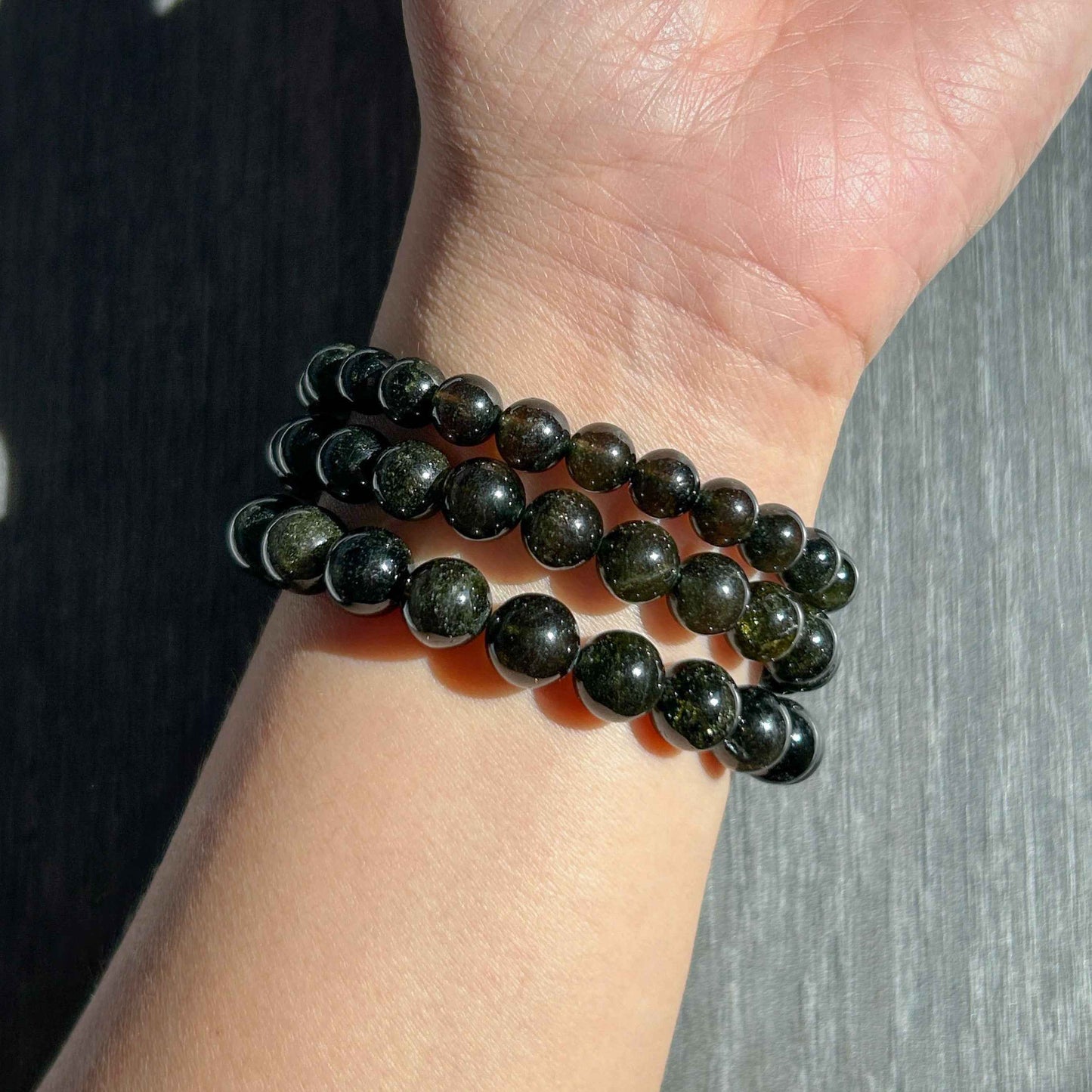 Natural Green Tourmaline Bracelet in 7 to 9MM