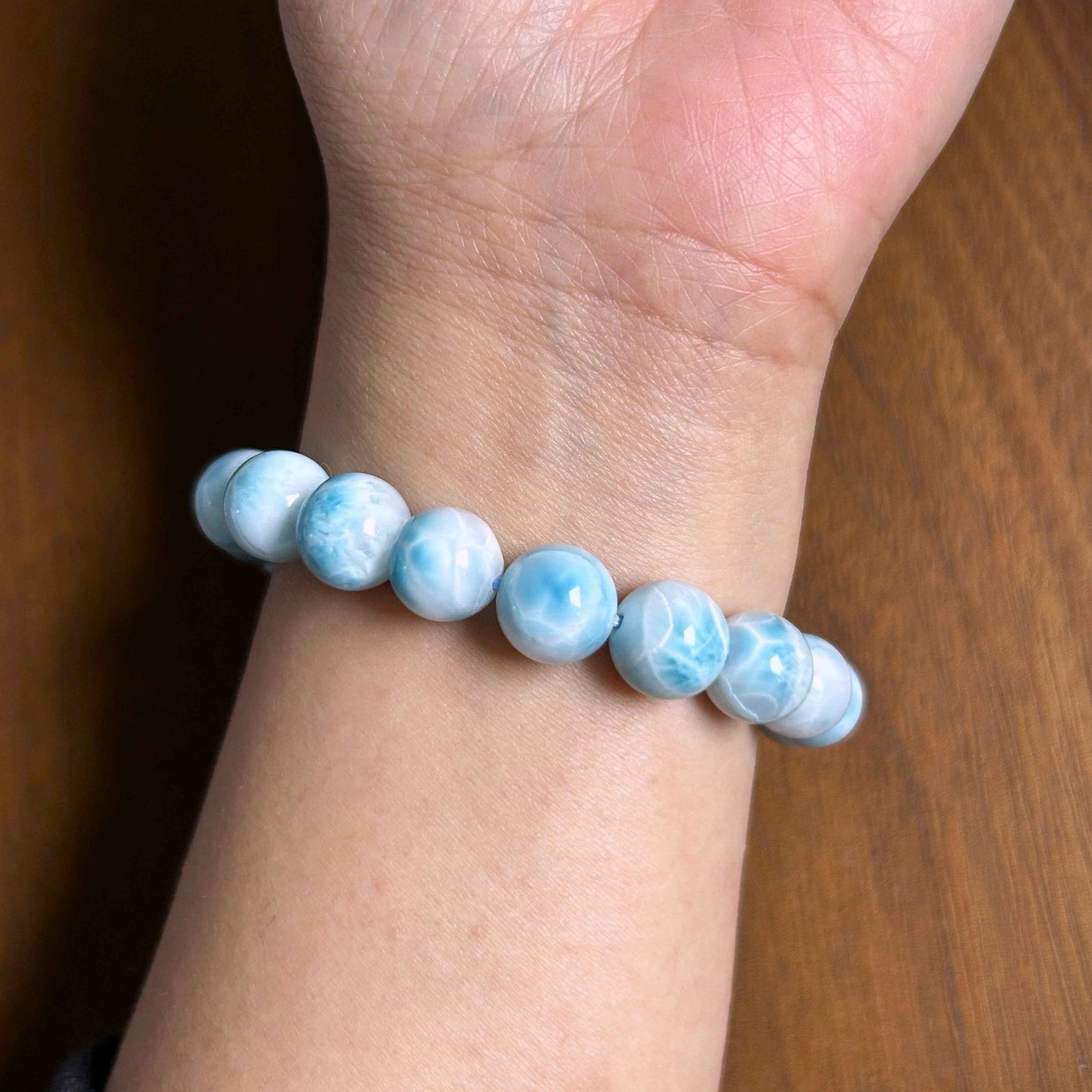 Top Quality Larimar Bracelet in 10.5MM