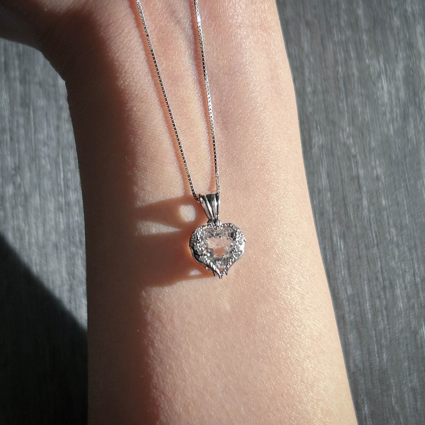 Clear Quartz Small Silver Pendant (chain excluded)
