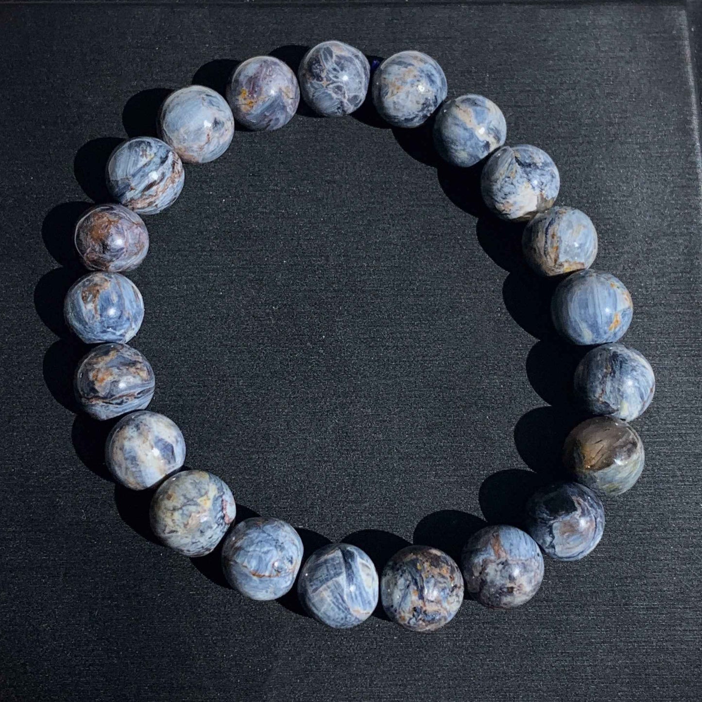 Rare Blue Pietersite Bracelet in 8 to 10MM