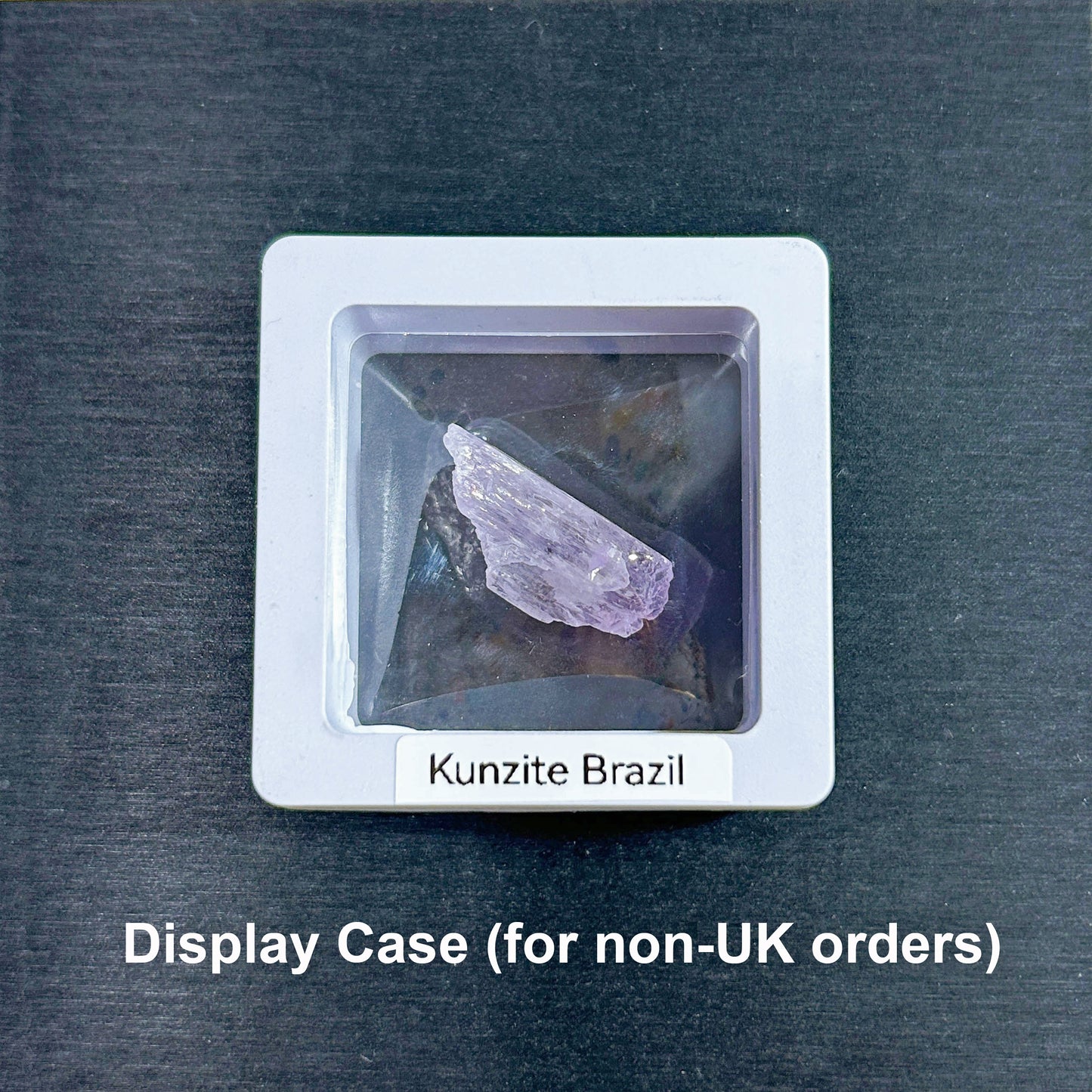 Raw Natural Crystal Mineral Specimen with Display Case