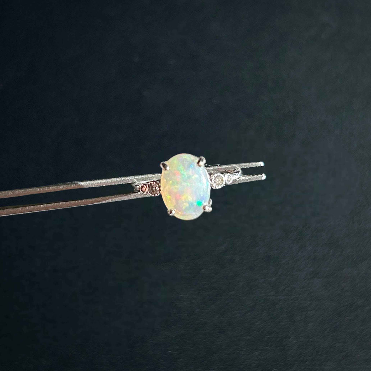 High Quality Rainbow Opal 925 Sterling Silver Adjustable Ring