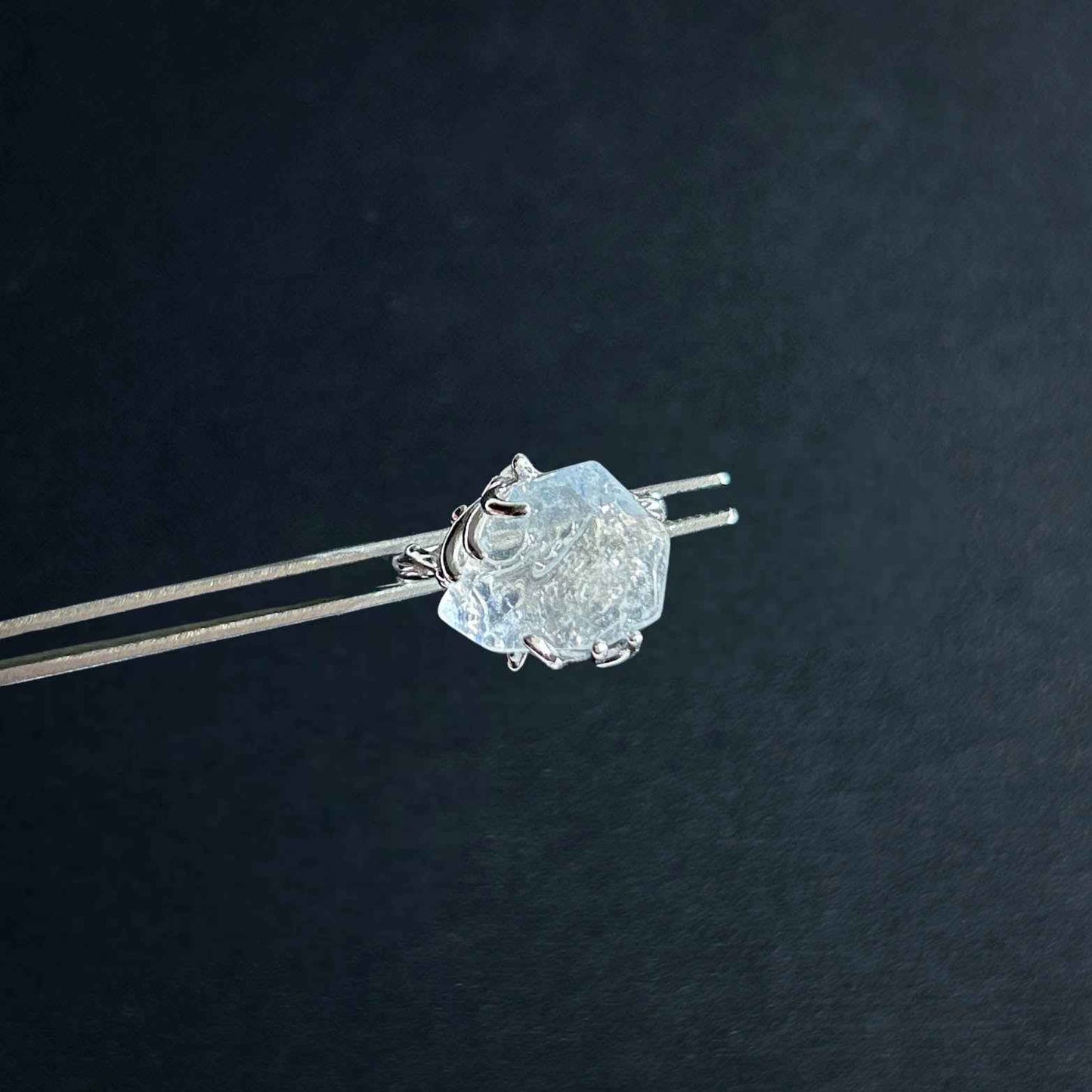 Rare High Quality Dumortierite Adjustable 925 Sterling Silver Ring