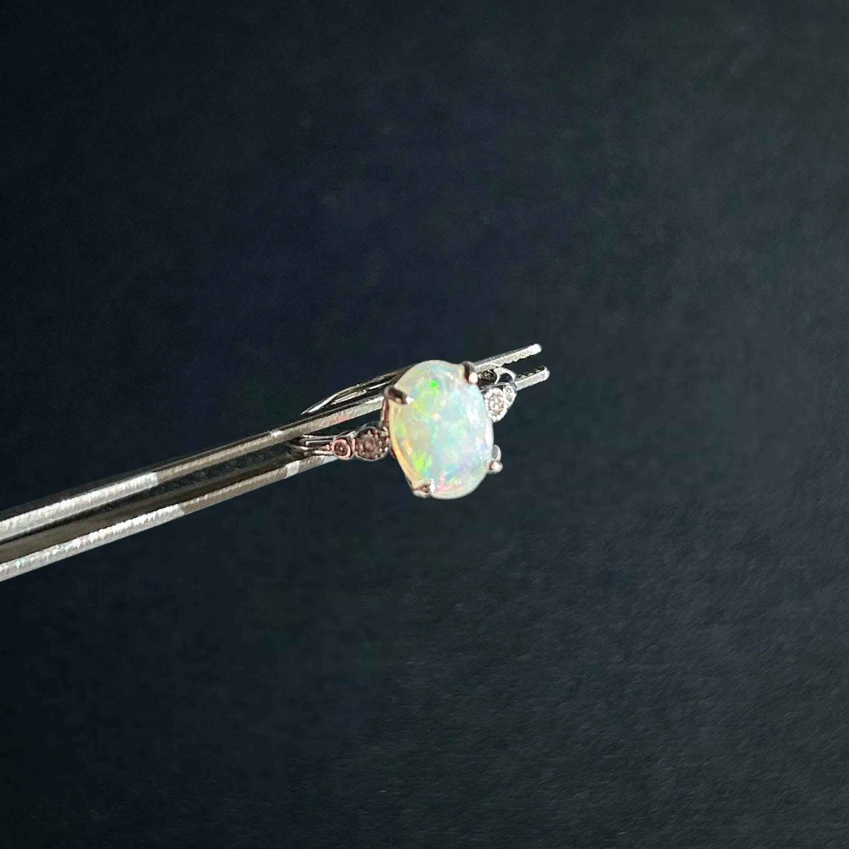 High Quality Rainbow Opal 925 Sterling Silver Adjustable Ring