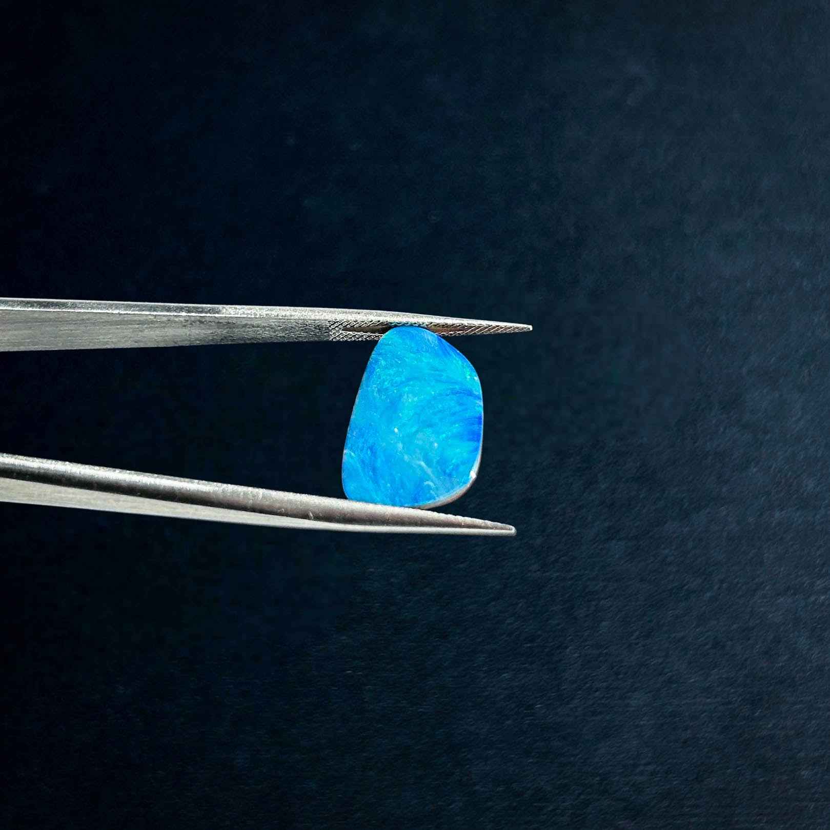 Australian Blue Opal Doublet Gemstone for DIY Craft
