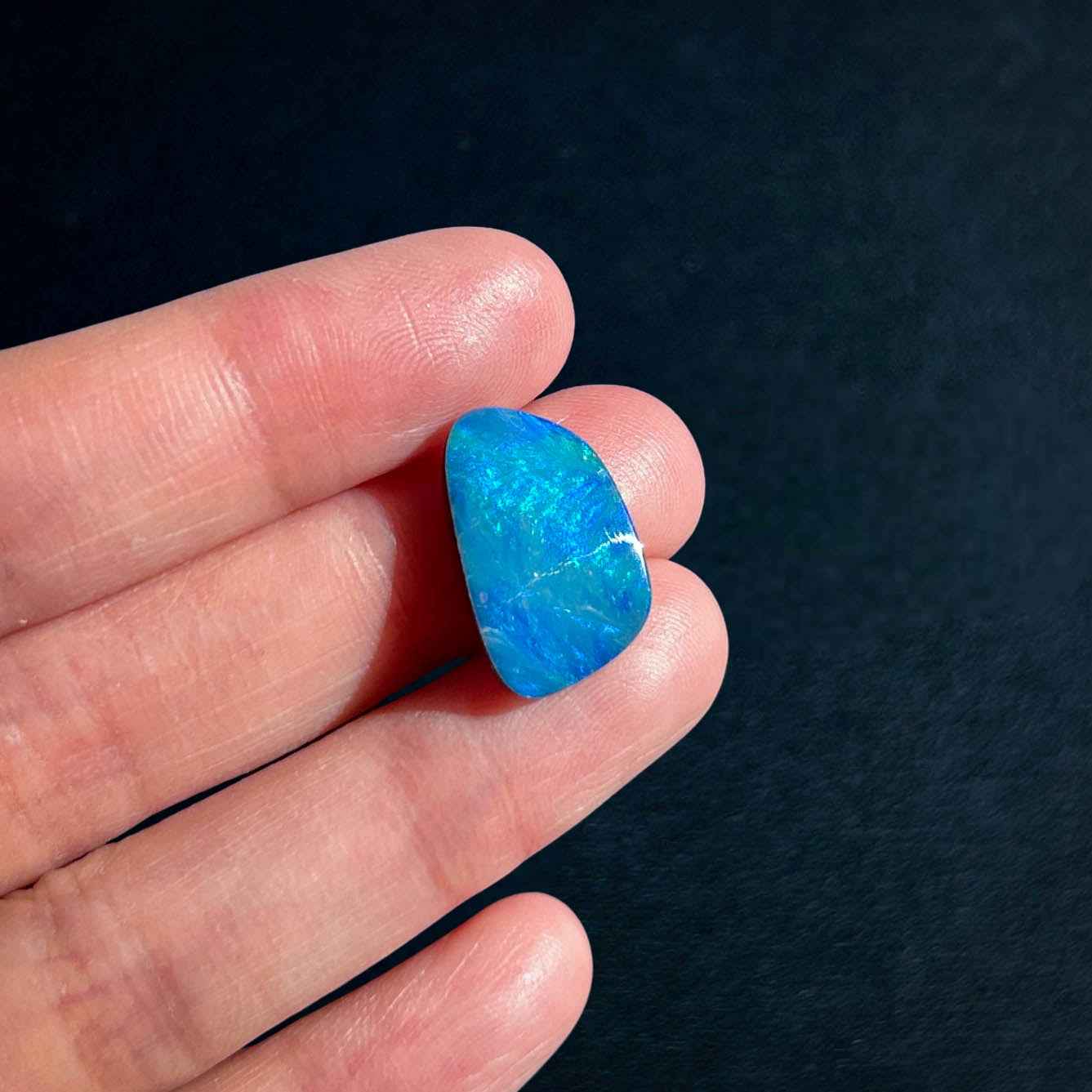 Australian Blue Opal Doublet Gemstone for DIY Craft