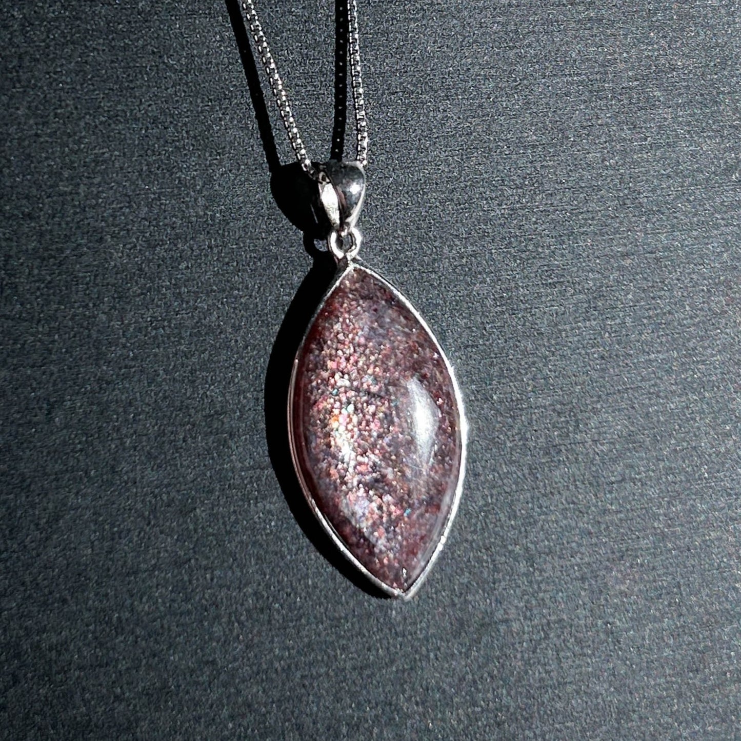 Rare Sparkling Bloodshot Iolite 925 Silver Pendant (chain excluded)