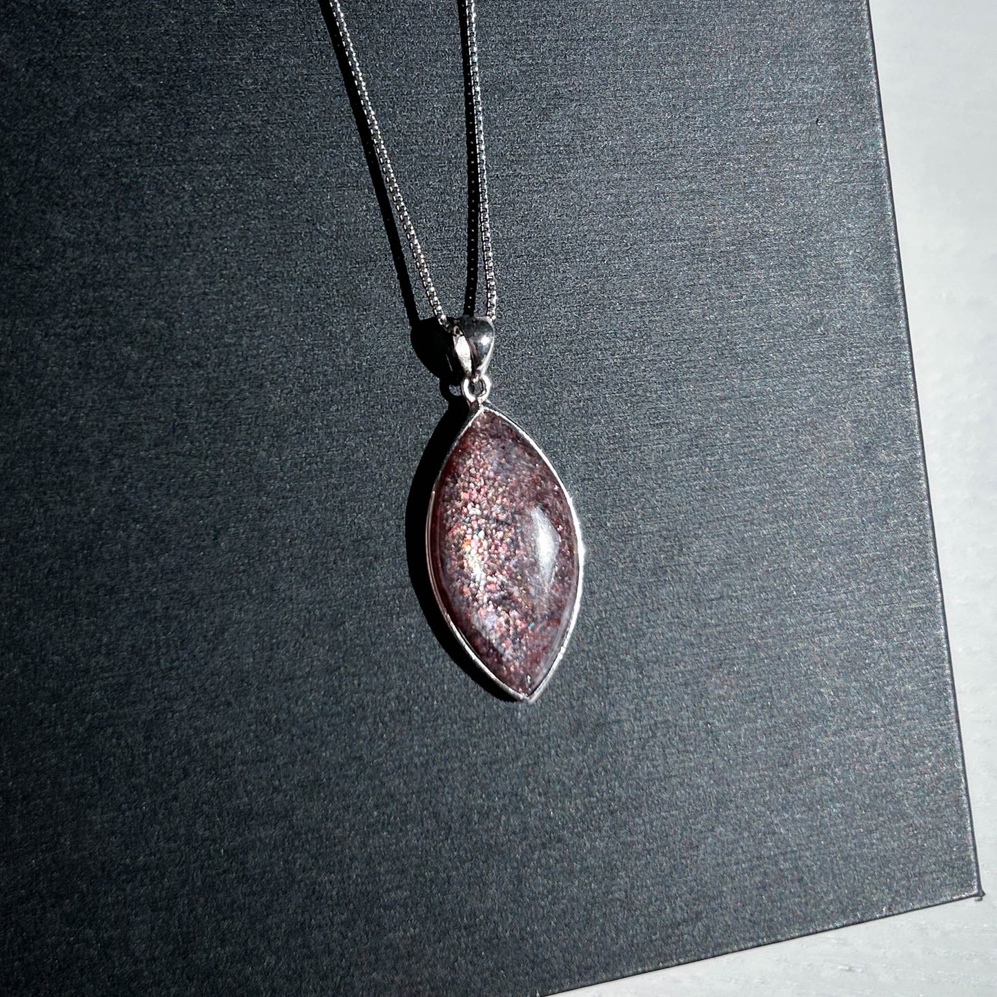 Rare Sparkling Bloodshot Iolite 925 Silver Pendant (chain excluded)