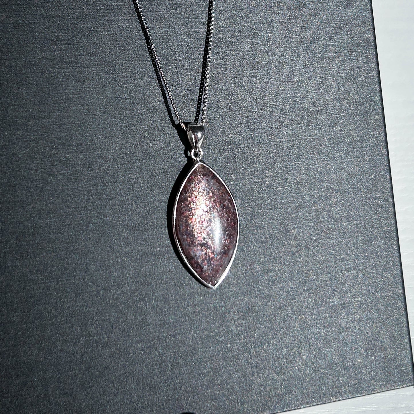 Rare Sparkling Bloodshot Iolite 925 Silver Pendant (chain excluded)