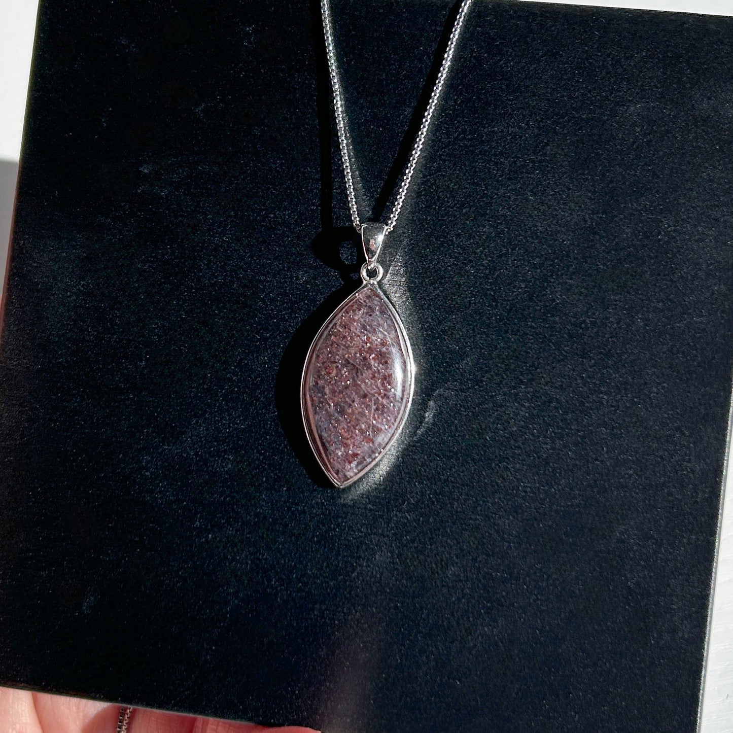 Rare Sparkling Bloodshot Iolite 925 Silver Pendant (chain excluded)