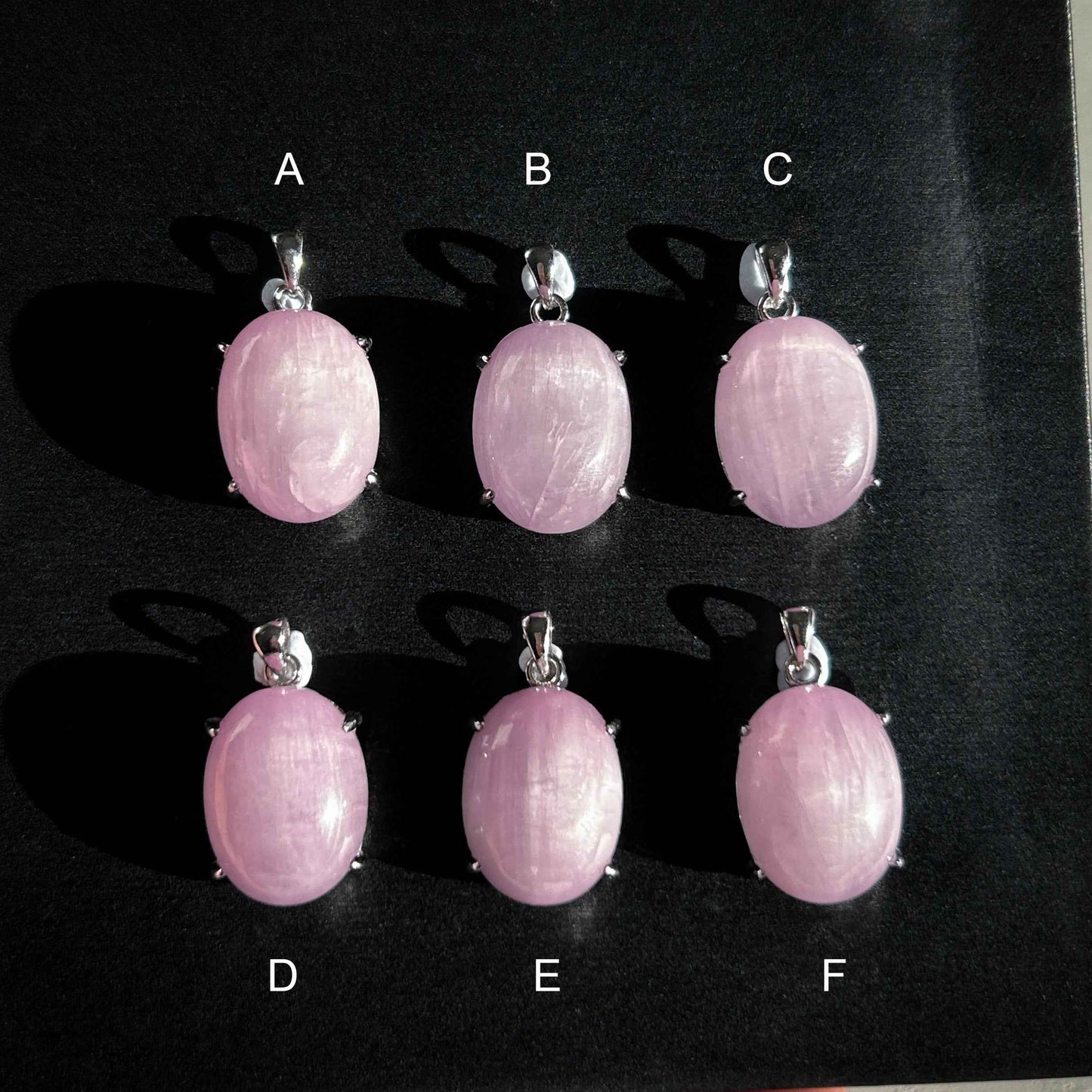 Rare Natural Kunzite Cat Eye's Flash 925 Sterling Silver Pendant (chain excluded)