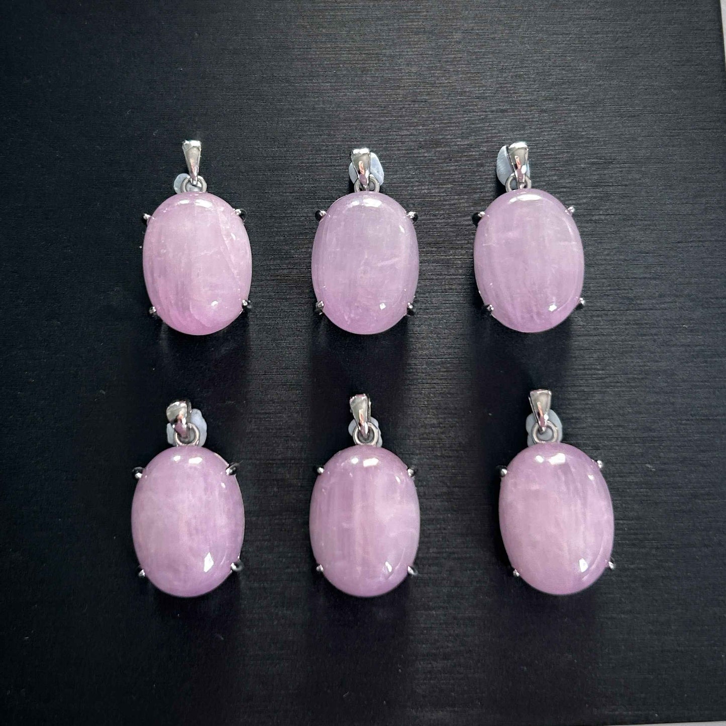 Rare Natural Kunzite Cat Eye's Flash 925 Sterling Silver Pendant (chain excluded)