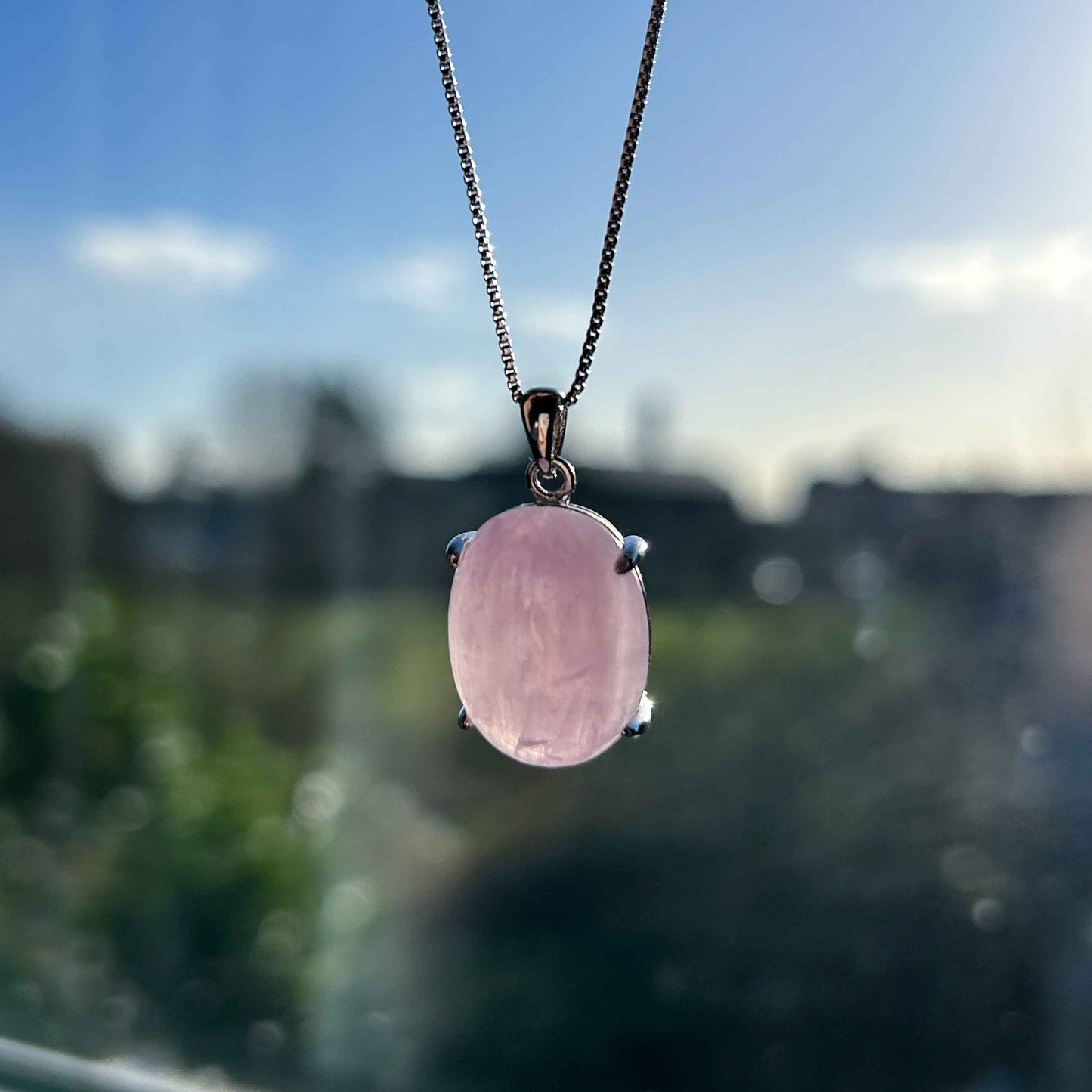 Rare Natural Kunzite Cat Eye's Flash 925 Sterling Silver Pendant (chain excluded)