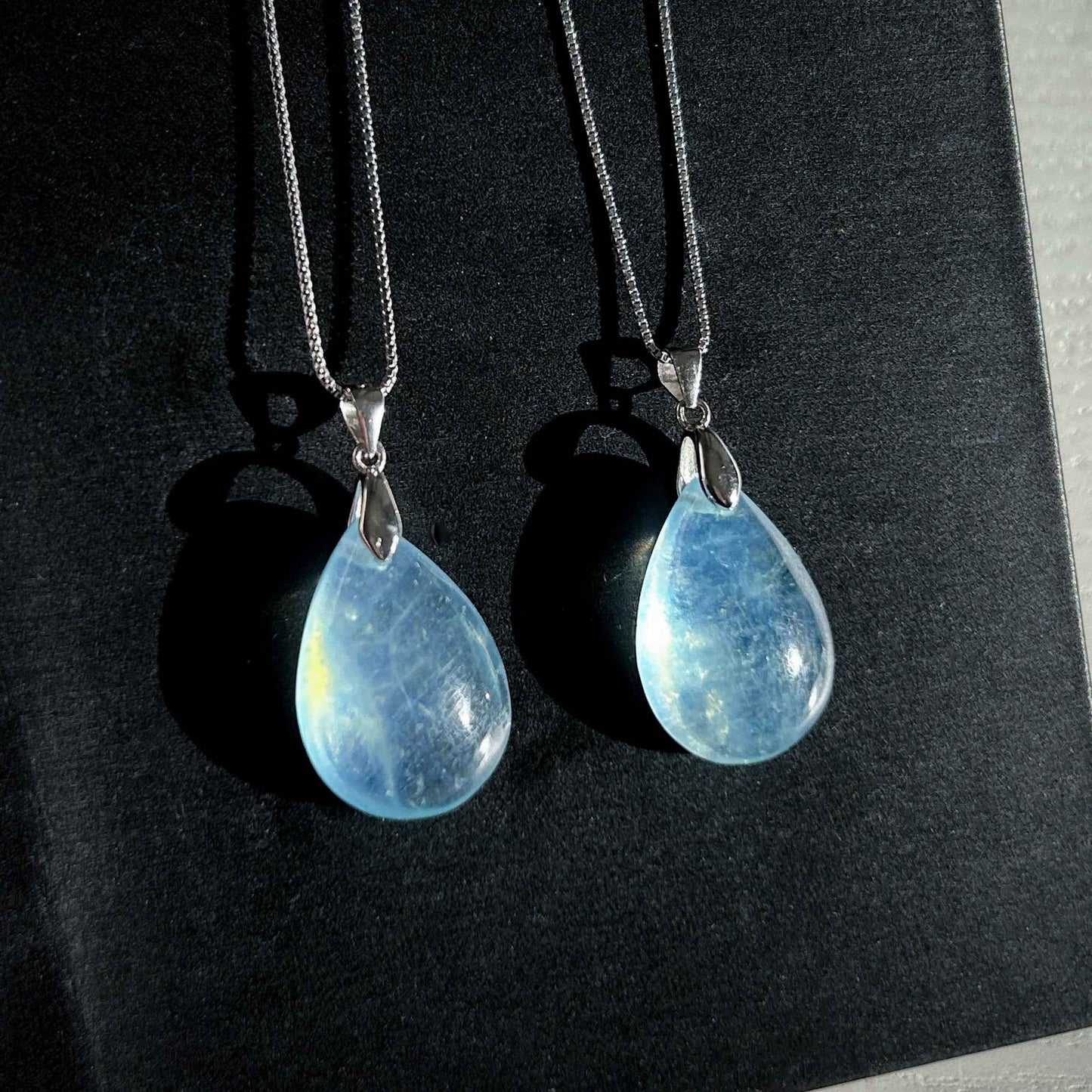 High Quality Aquamarine 925 Sterling Silver Pendant (chain excluded)