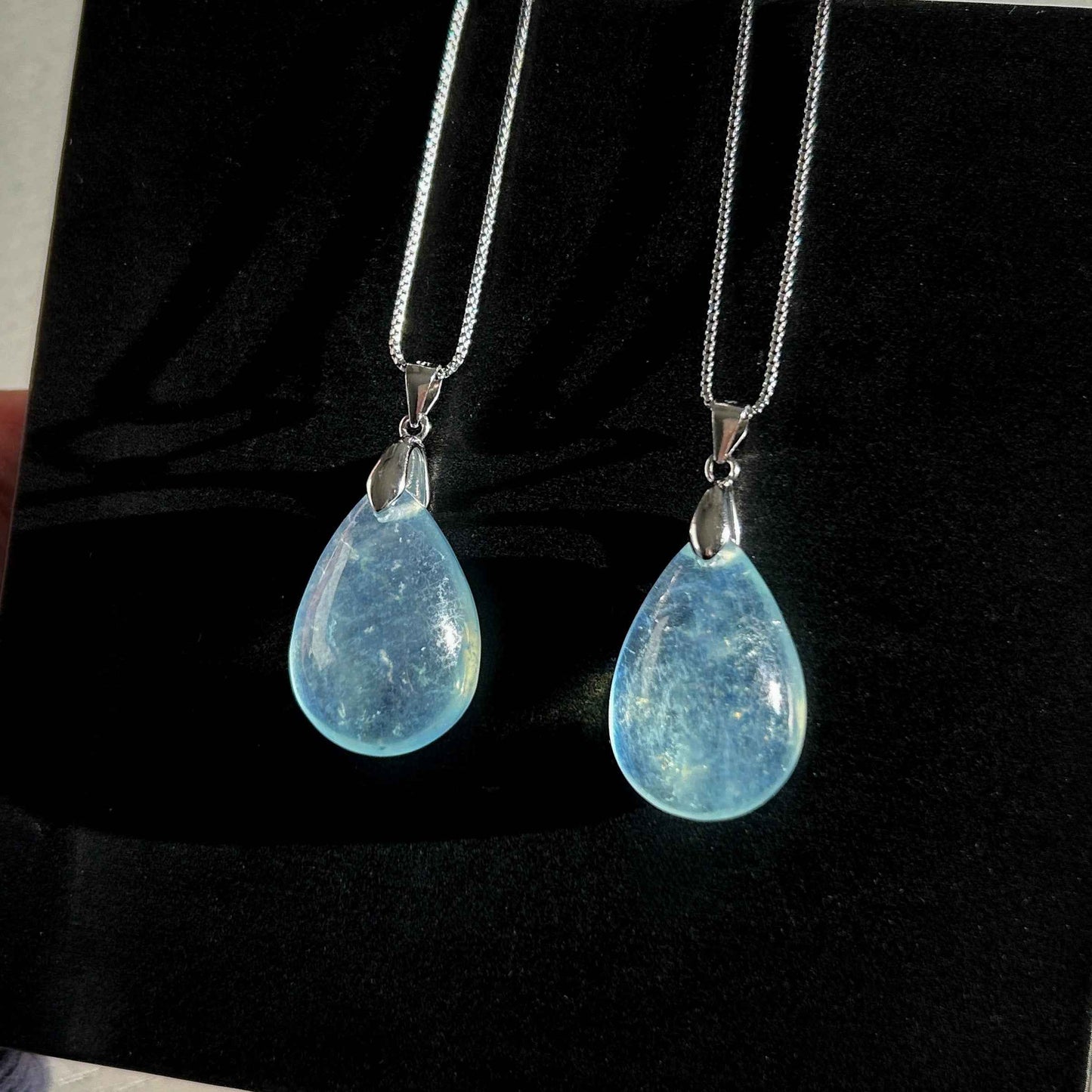 High Quality Aquamarine 925 Sterling Silver Pendant (chain excluded)