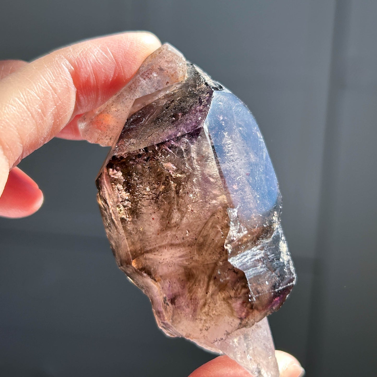 Rare Super 7 Tumbled Point Mineral Specimen