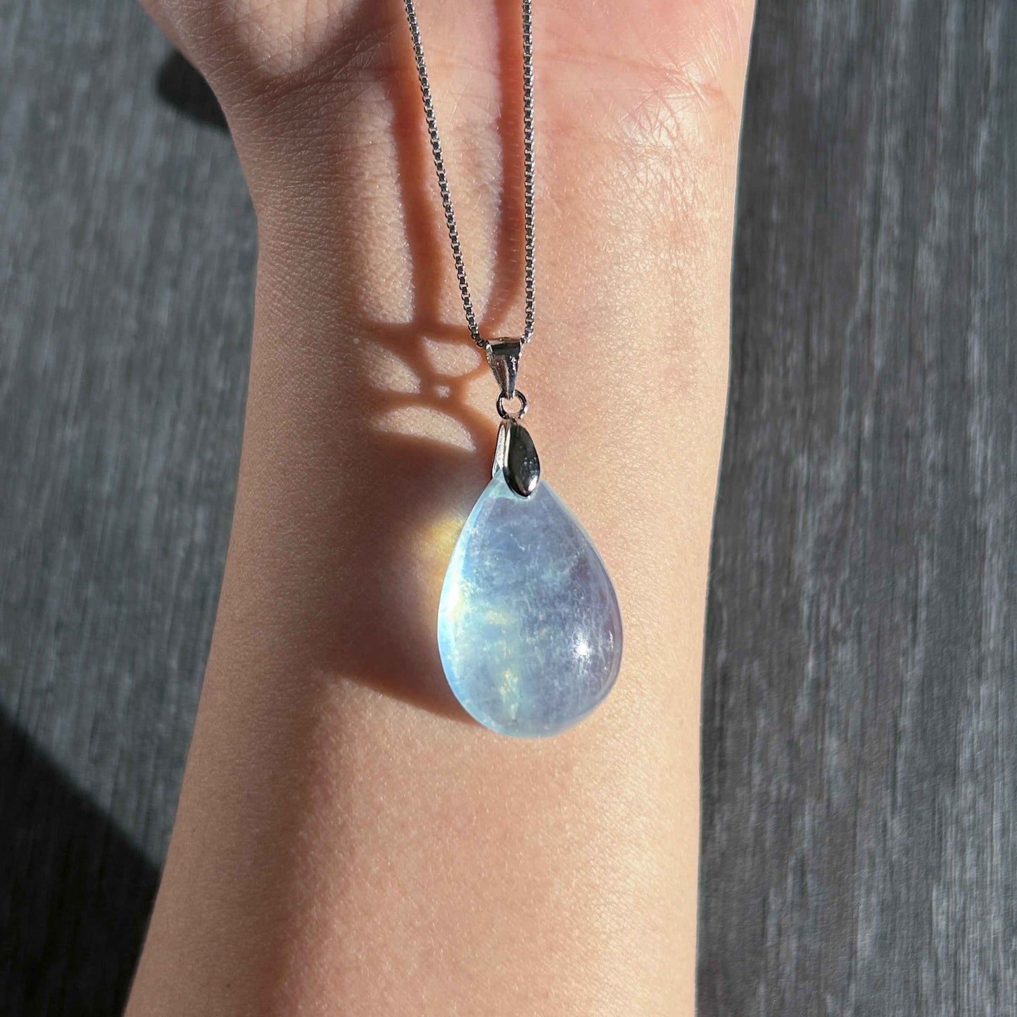 High Quality Aquamarine 925 Sterling Silver Pendant (chain excluded)