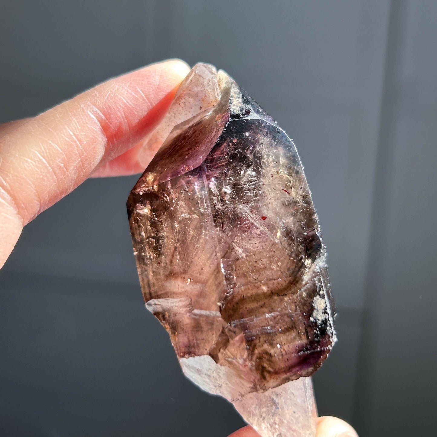 Rare Super 7 Tumbled Point Mineral Specimen