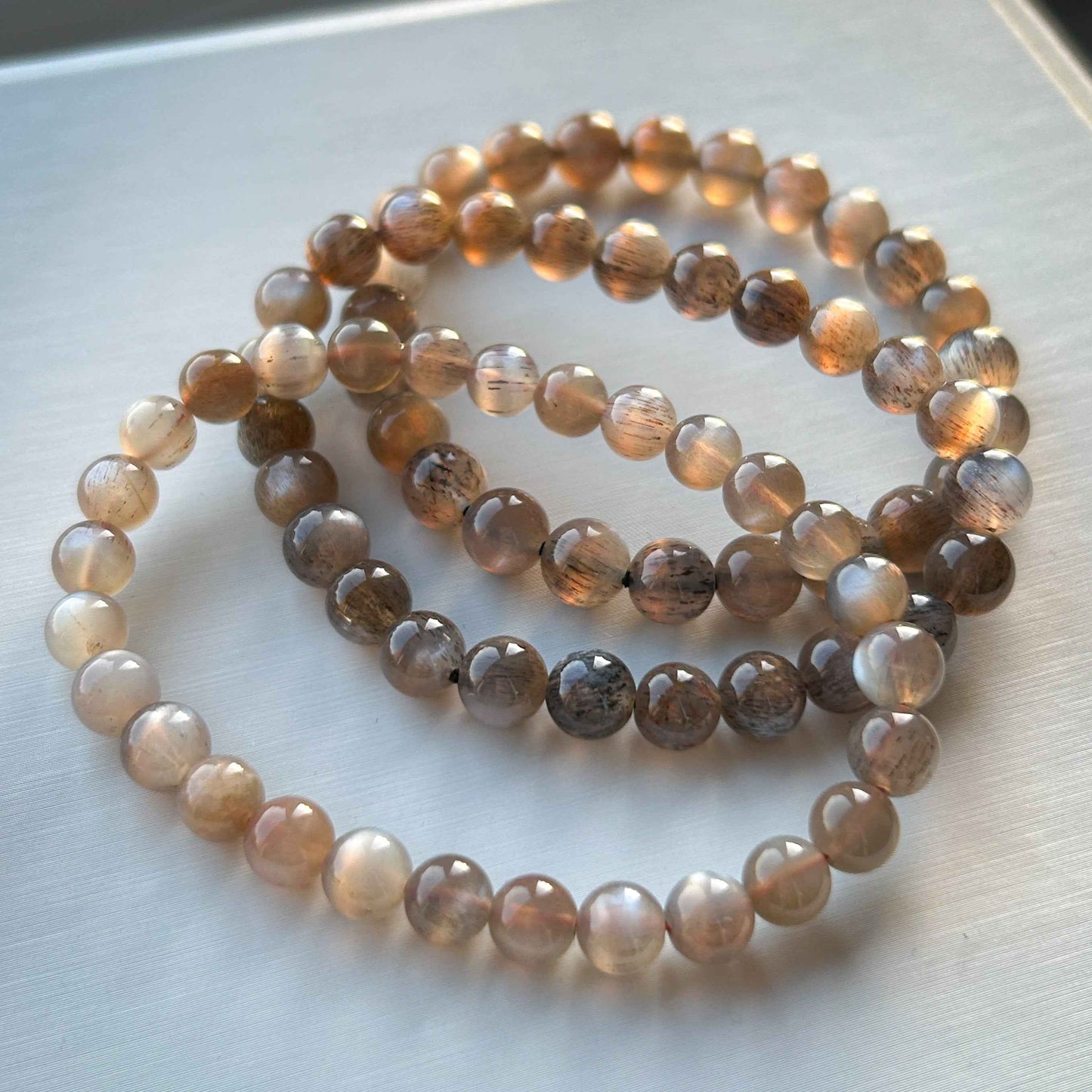 Rare High Quality Black Sunstone Bracelet in 6 to 7MM