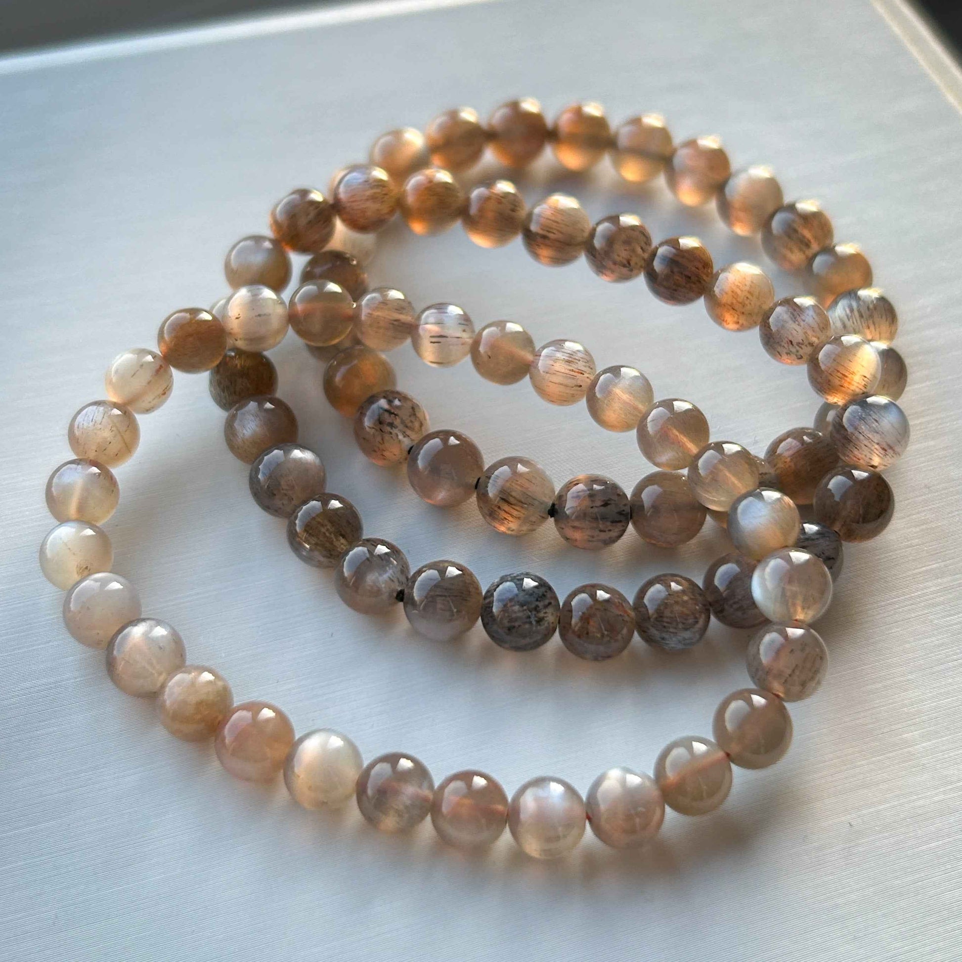 Rare High Quality Black Sunstone Bracelet in 6 to 7MM