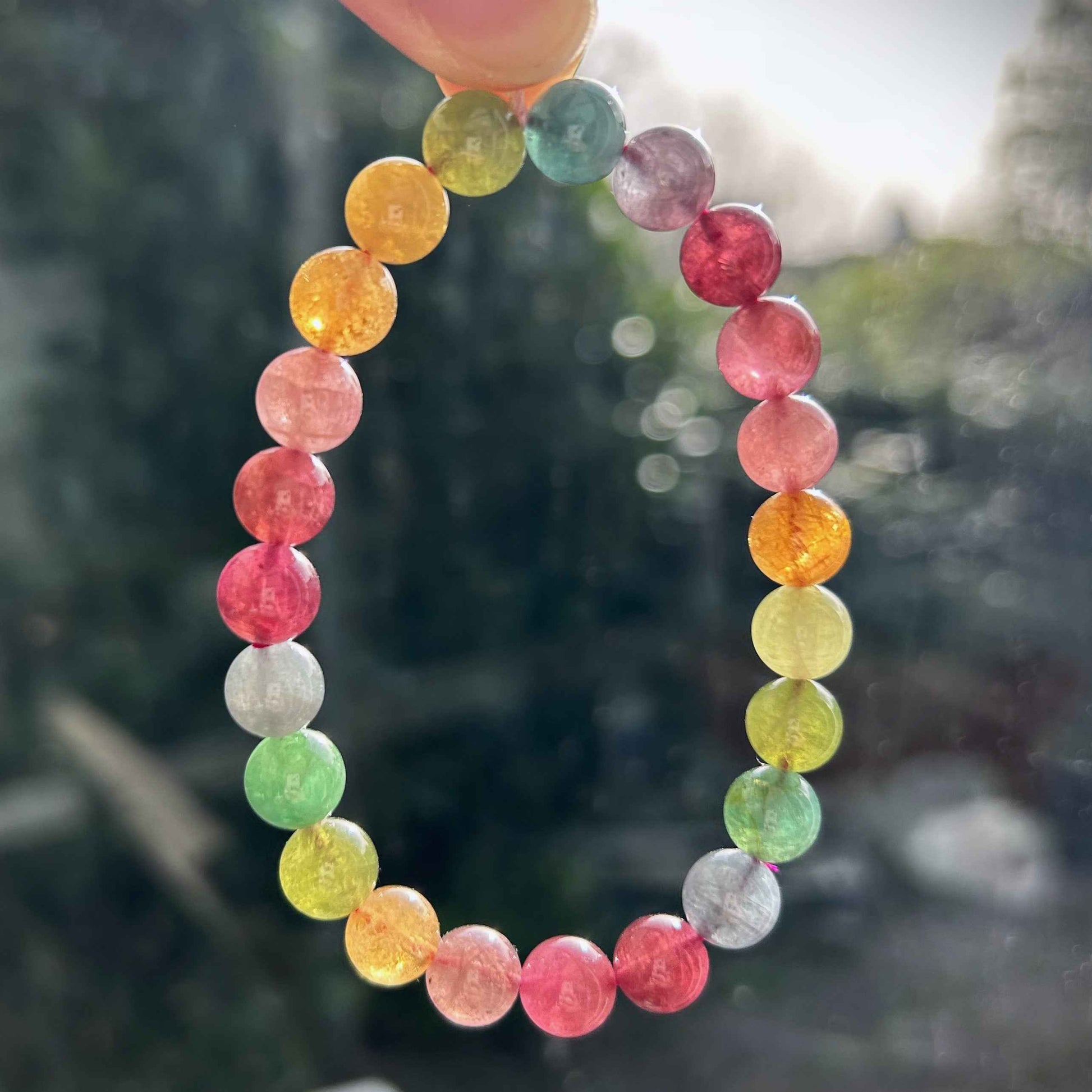 Rare High Quality Rainbow Colour Tourmaline Bracelet in 8.3MM