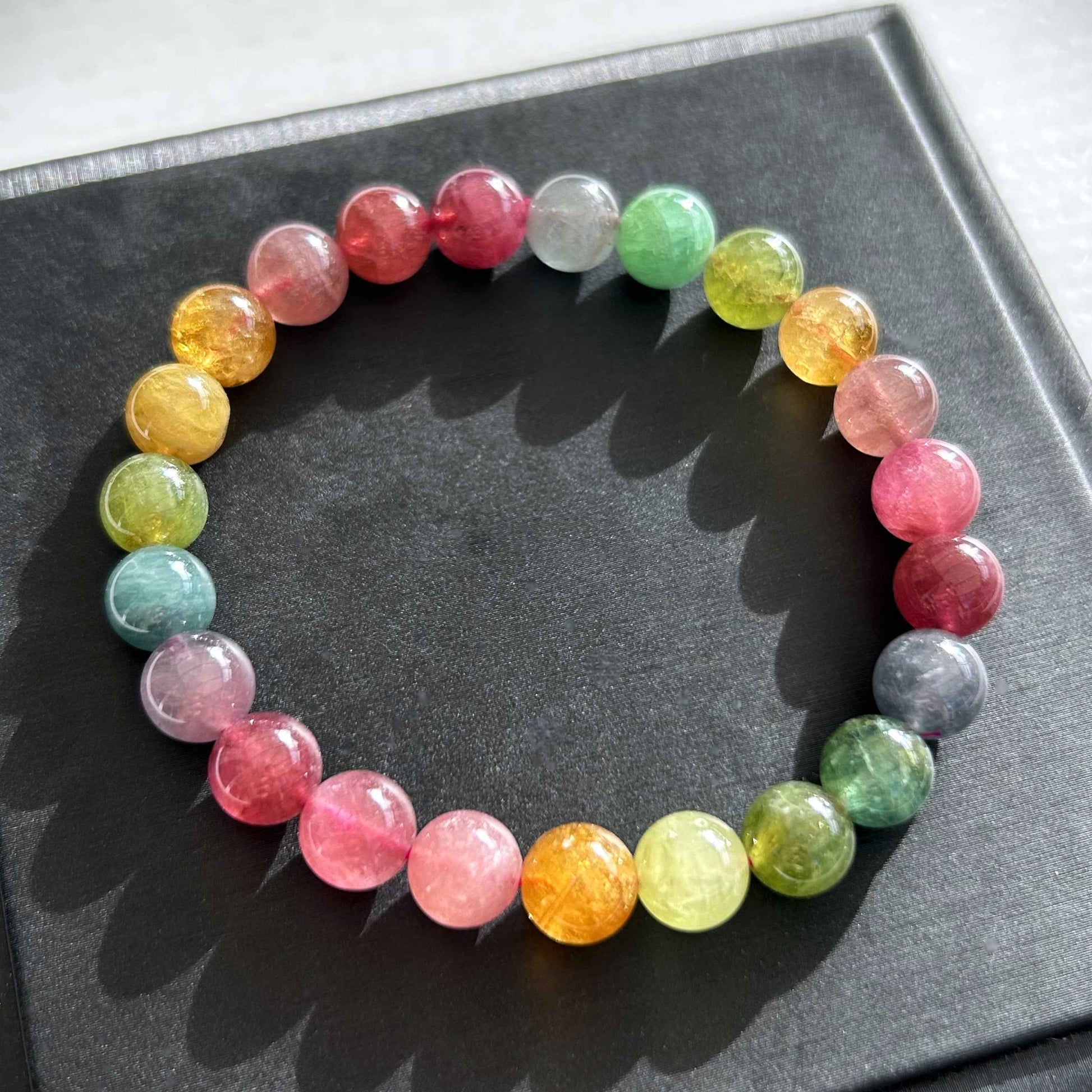 Rare High Quality Rainbow Colour Tourmaline Bracelet in 8.3MM