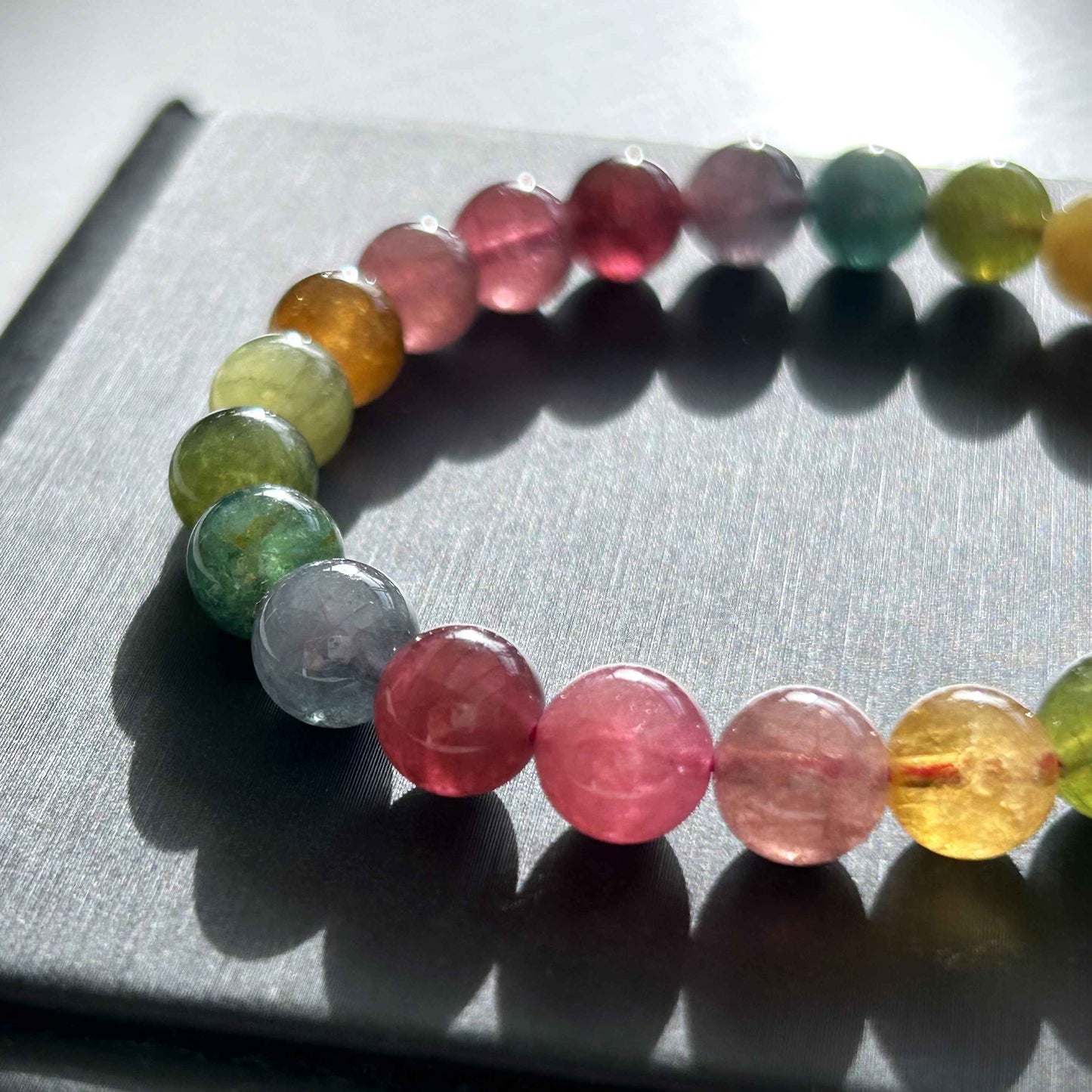 Rare High Quality Rainbow Colour Tourmaline Bracelet in 8.3MM