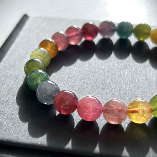 Rare High Quality Rainbow Colour Tourmaline Bracelet in 8.3MM