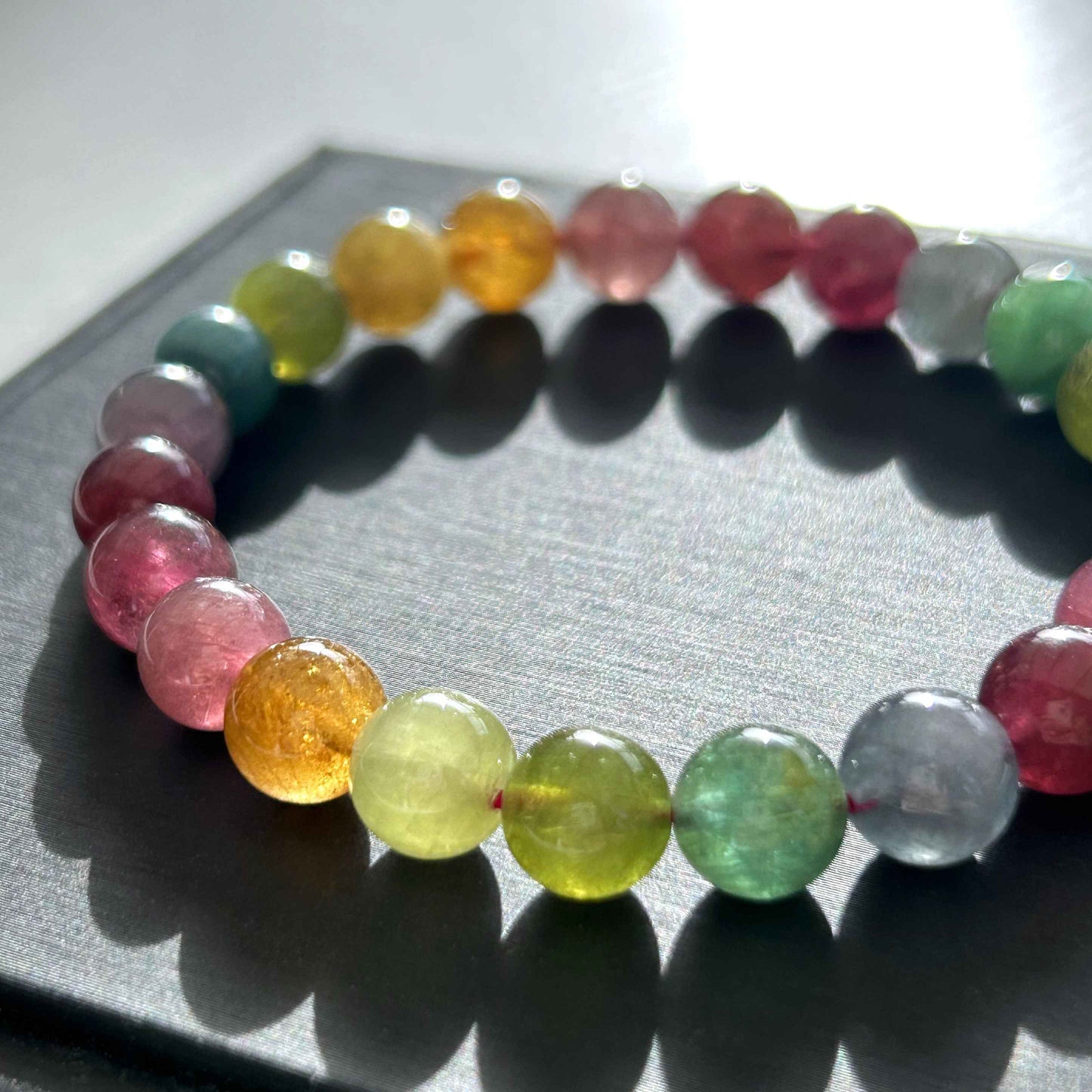 Rare High Quality Rainbow Colour Tourmaline Bracelet in 8.3MM