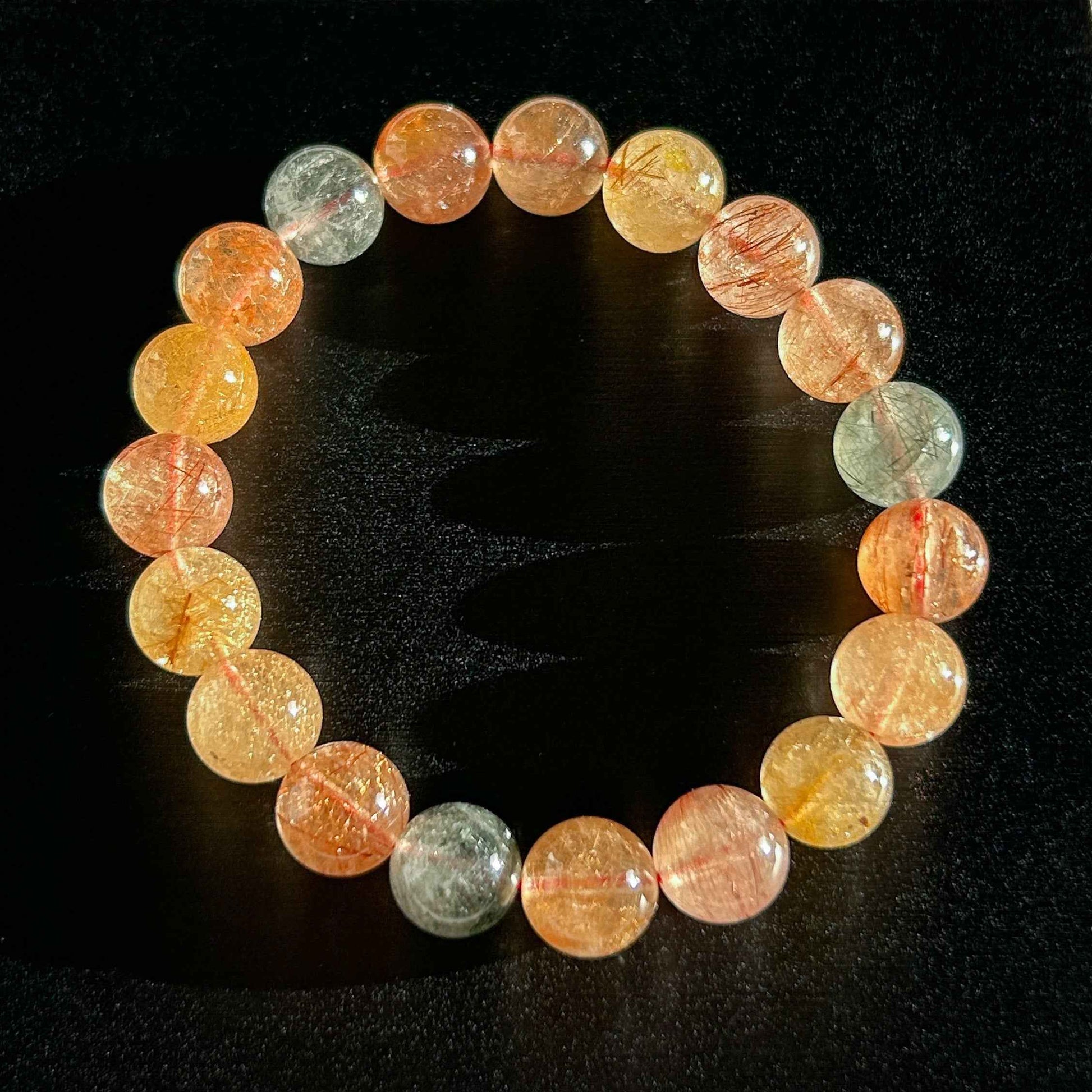 High Quality Mixed Rutilated Quartz Bracelet in 9 to 11MM