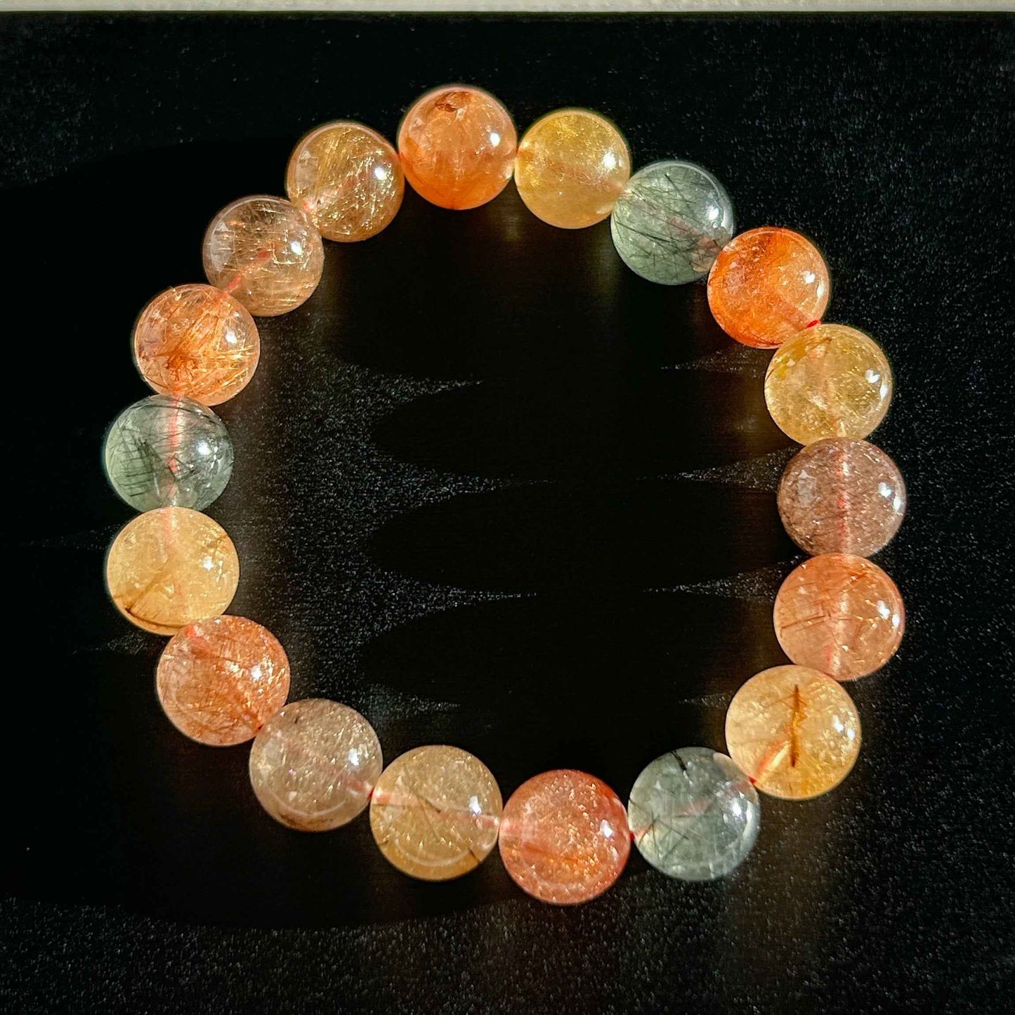 High Quality Mixed Rutilated Quartz Bracelet in 9 to 11MM