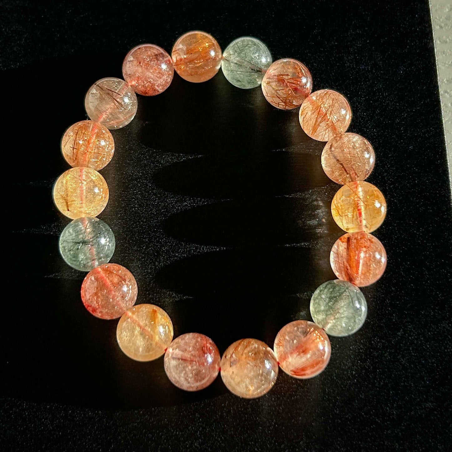 High Quality Mixed Rutilated Quartz Bracelet in 9 to 11MM