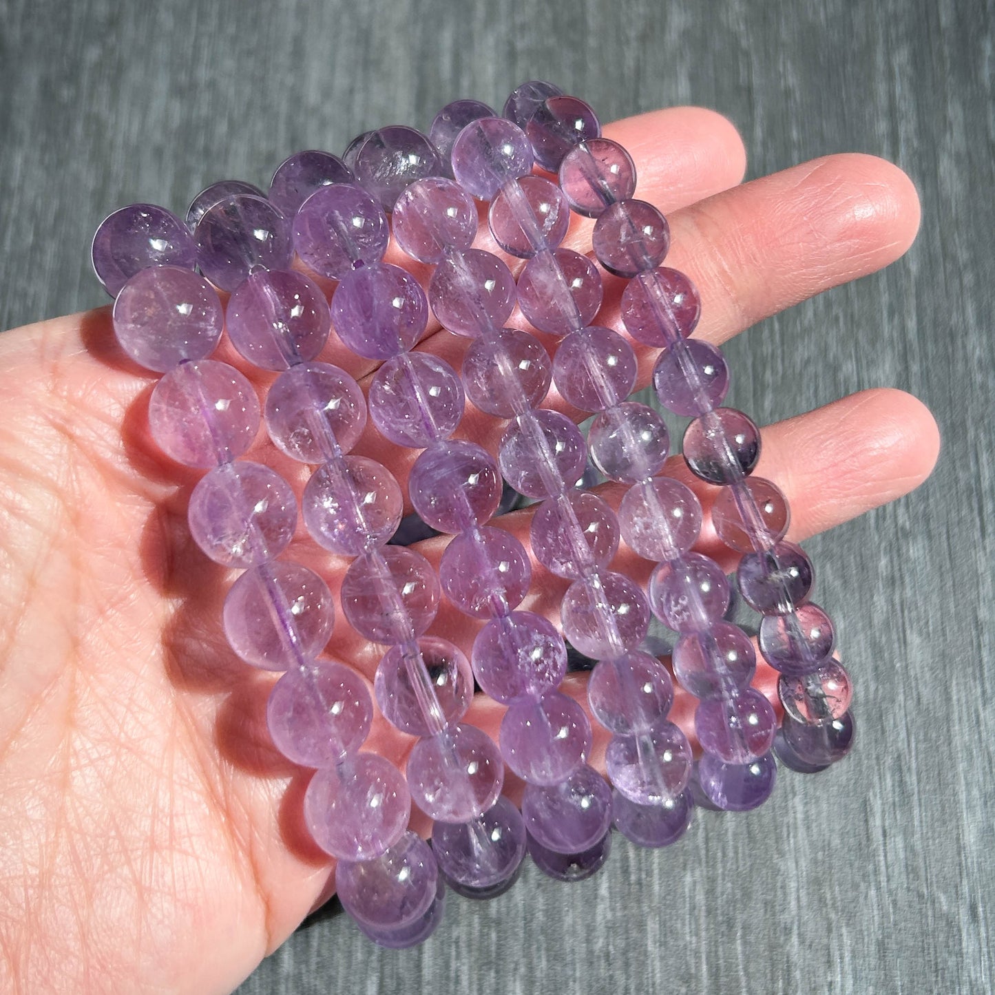 Natural Lavender Amethyst Bracelets in 8-10MM