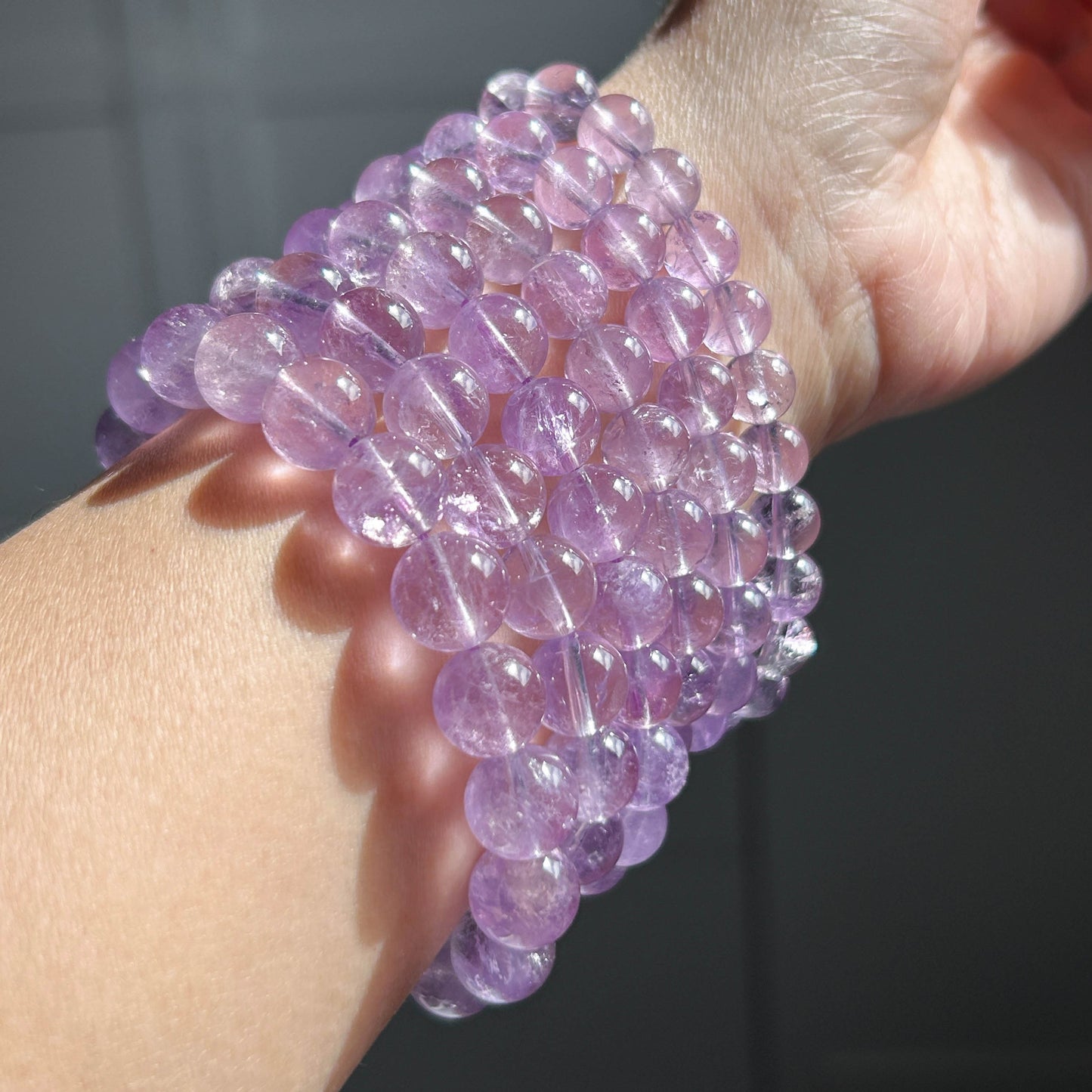 Natural Lavender Amethyst Bracelets in 8-10MM