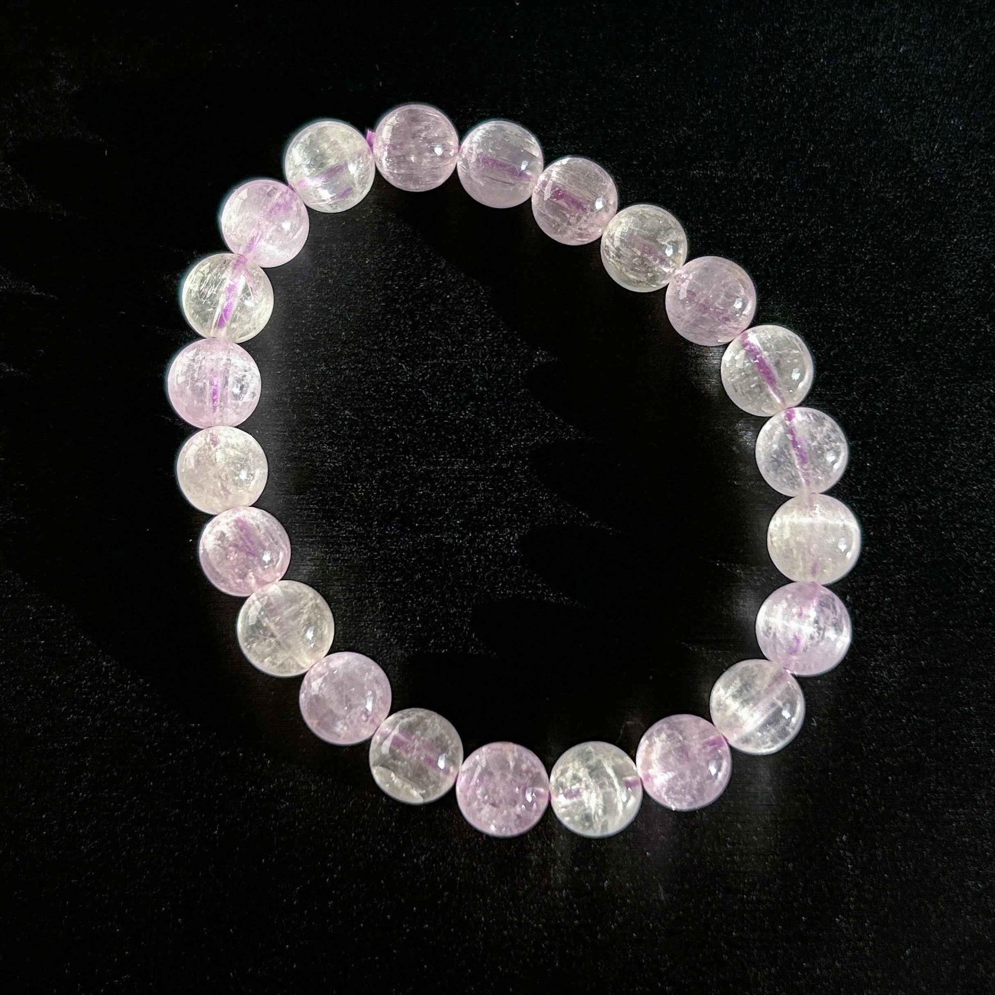 High Quality Kunzite with Cat Eye's Flash Bracelet in 6 to 8MM