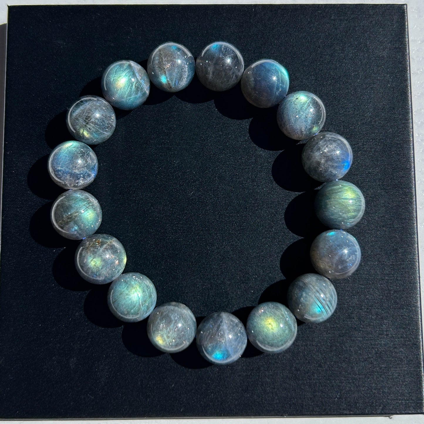 Large Labradorite Bracelet in 12MM
