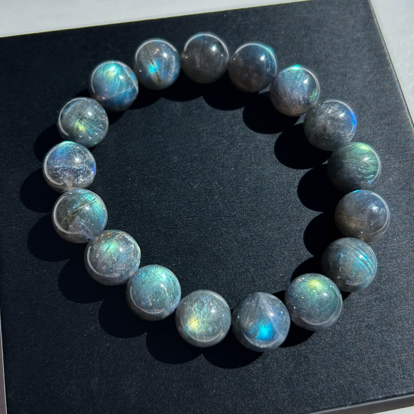 Large Labradorite Bracelet in 12MM
