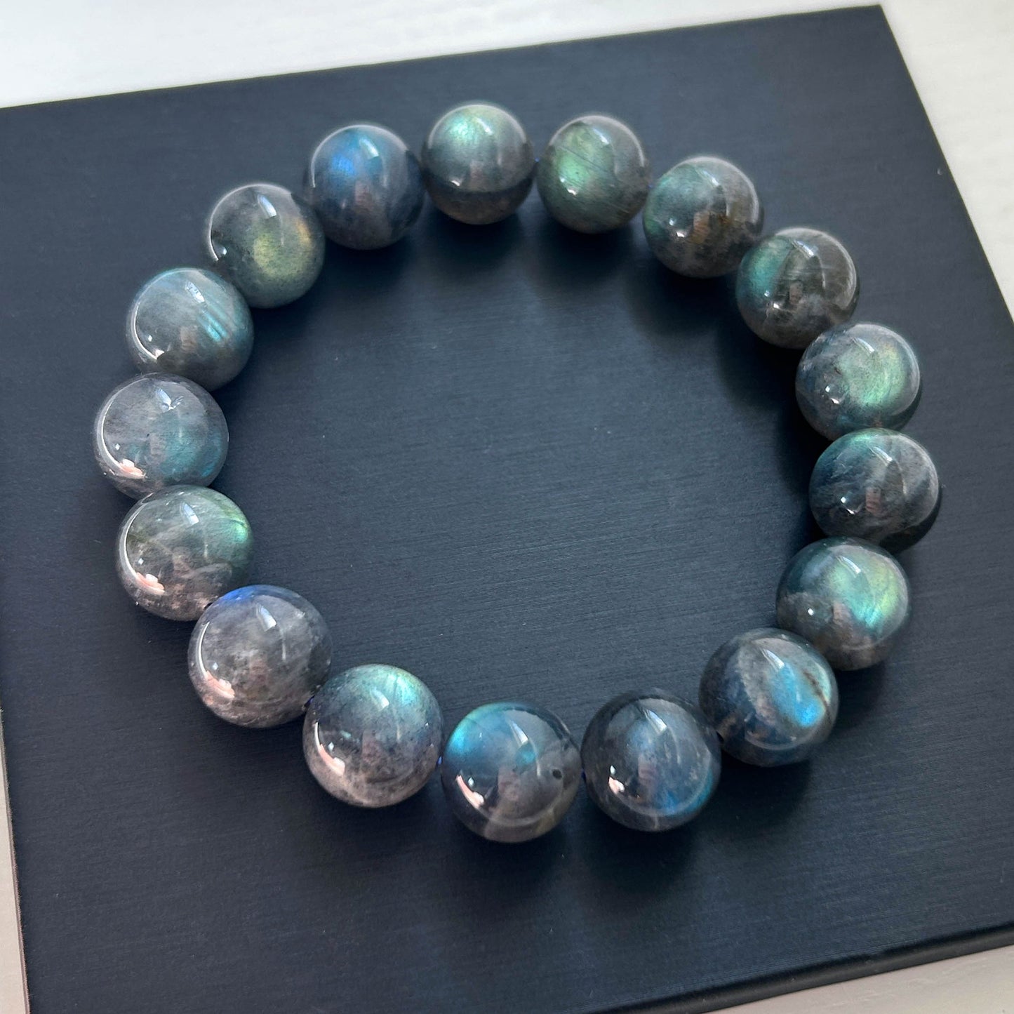 Large Labradorite Bracelet in 12MM