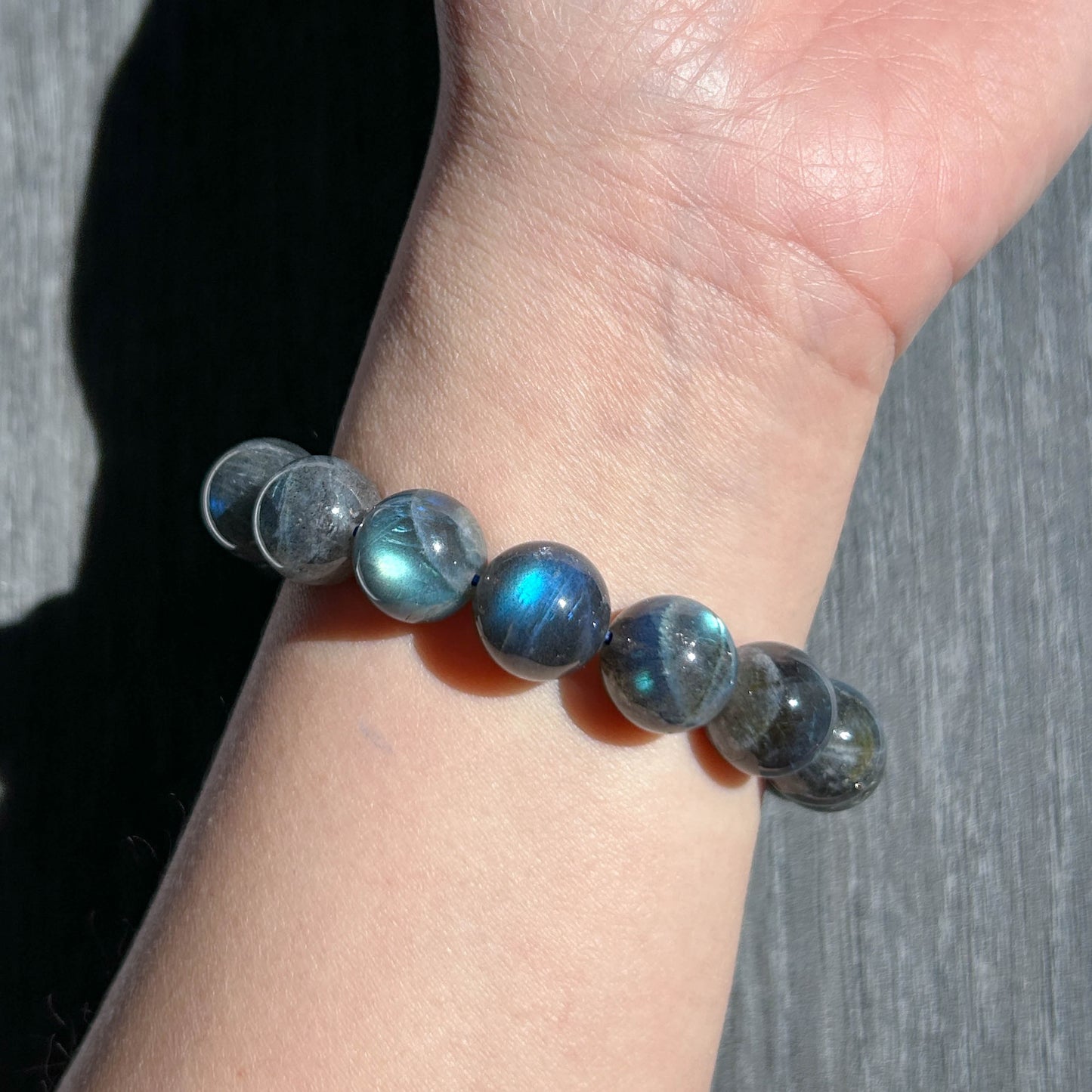 Large Labradorite Bracelet in 12MM