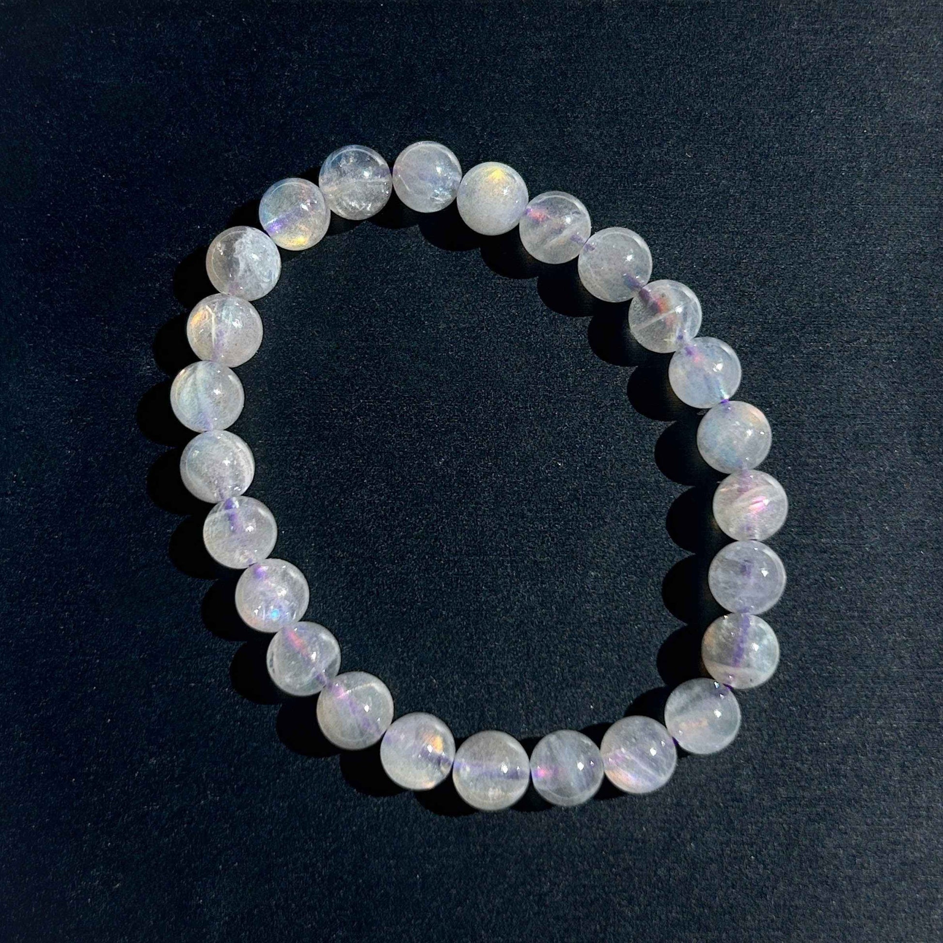 Rare Purple Rainbow Labradorite Bracelet in 7-10MM