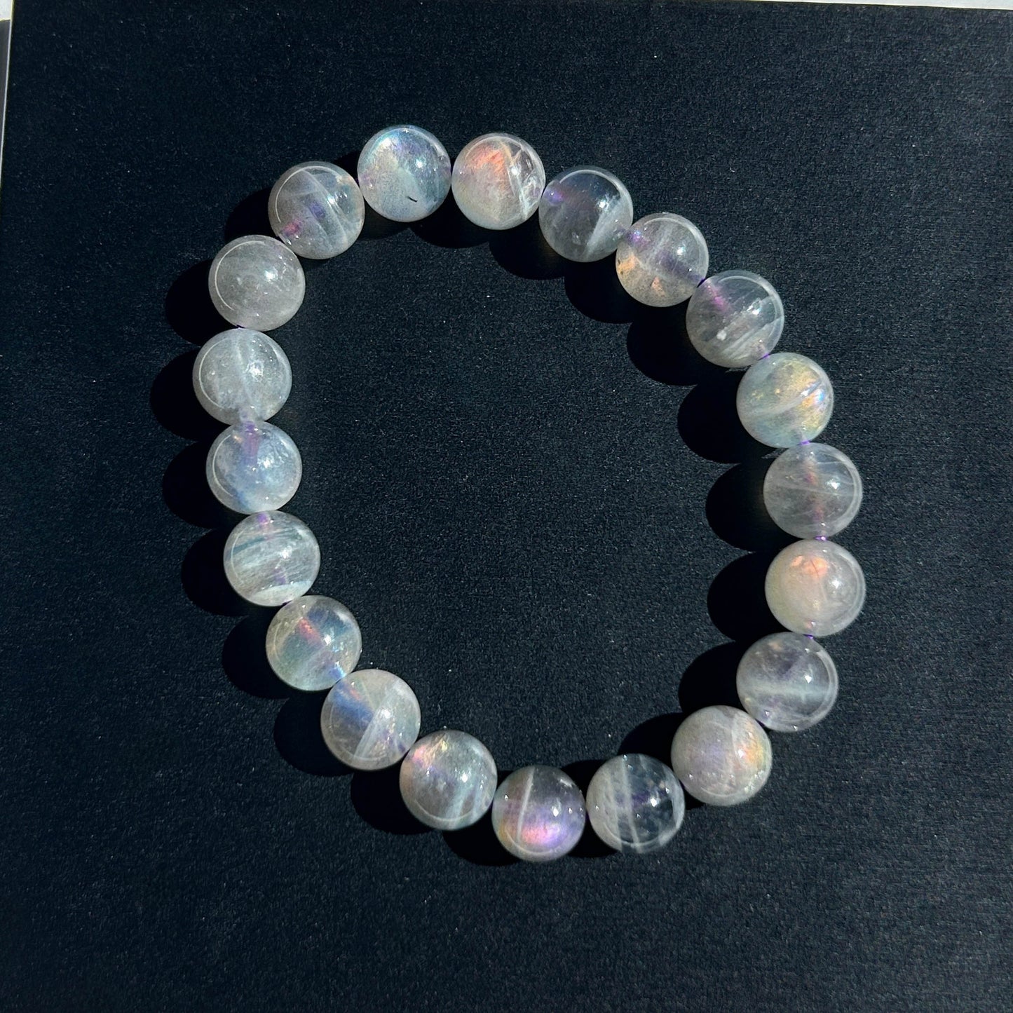 Rare Purple Rainbow Labradorite Bracelet in 7-10MM