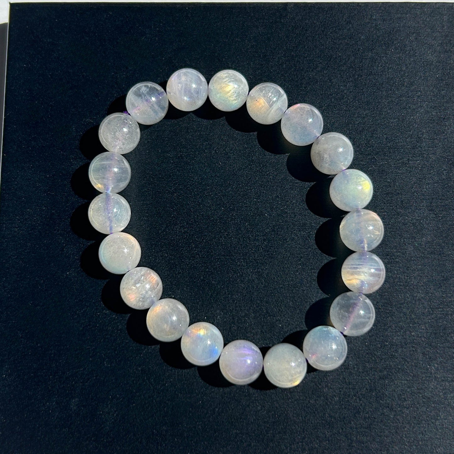 Rare Purple Rainbow Labradorite Bracelet in 7-10MM