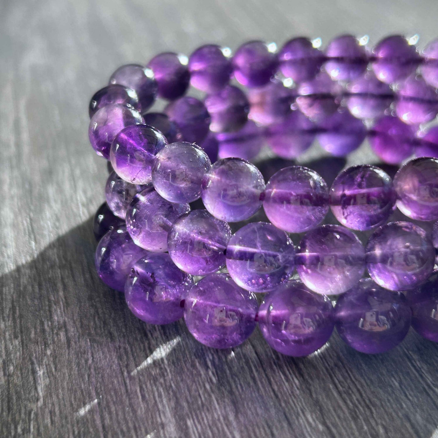 High Quality Amethyst Bracelet in 8 to 10MM | Birthstone of Feb