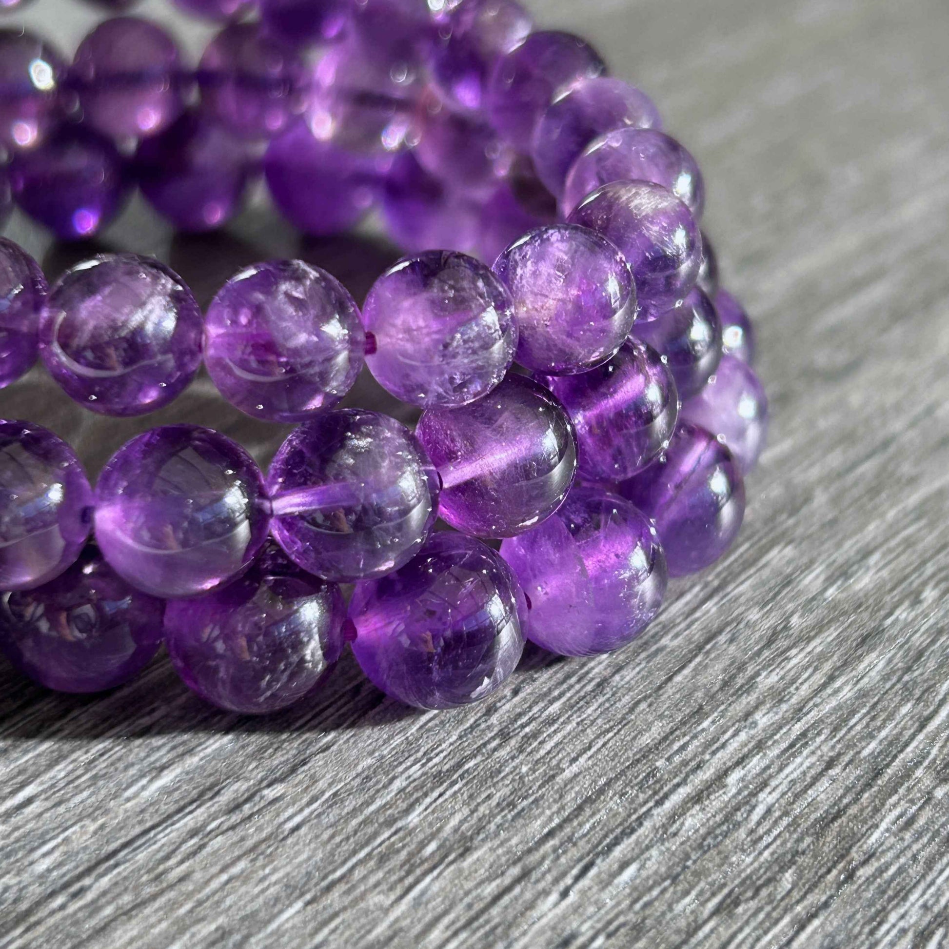 High Quality Amethyst Bracelet in 8 to 10MM | Birthstone of Feb